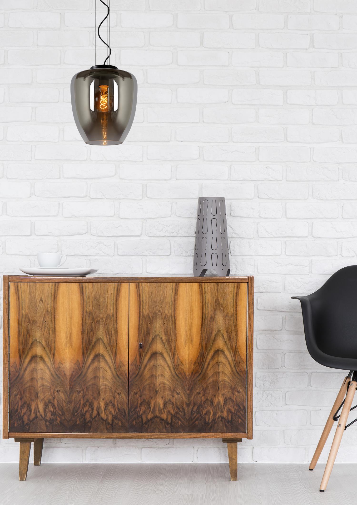 Florien Ceiling Lights - Matt Black/Smoked Grey