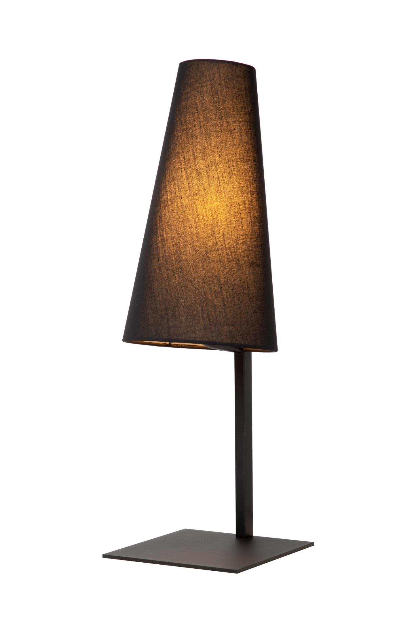 Gregory Table Lamp - Matt Black/Smoked Black