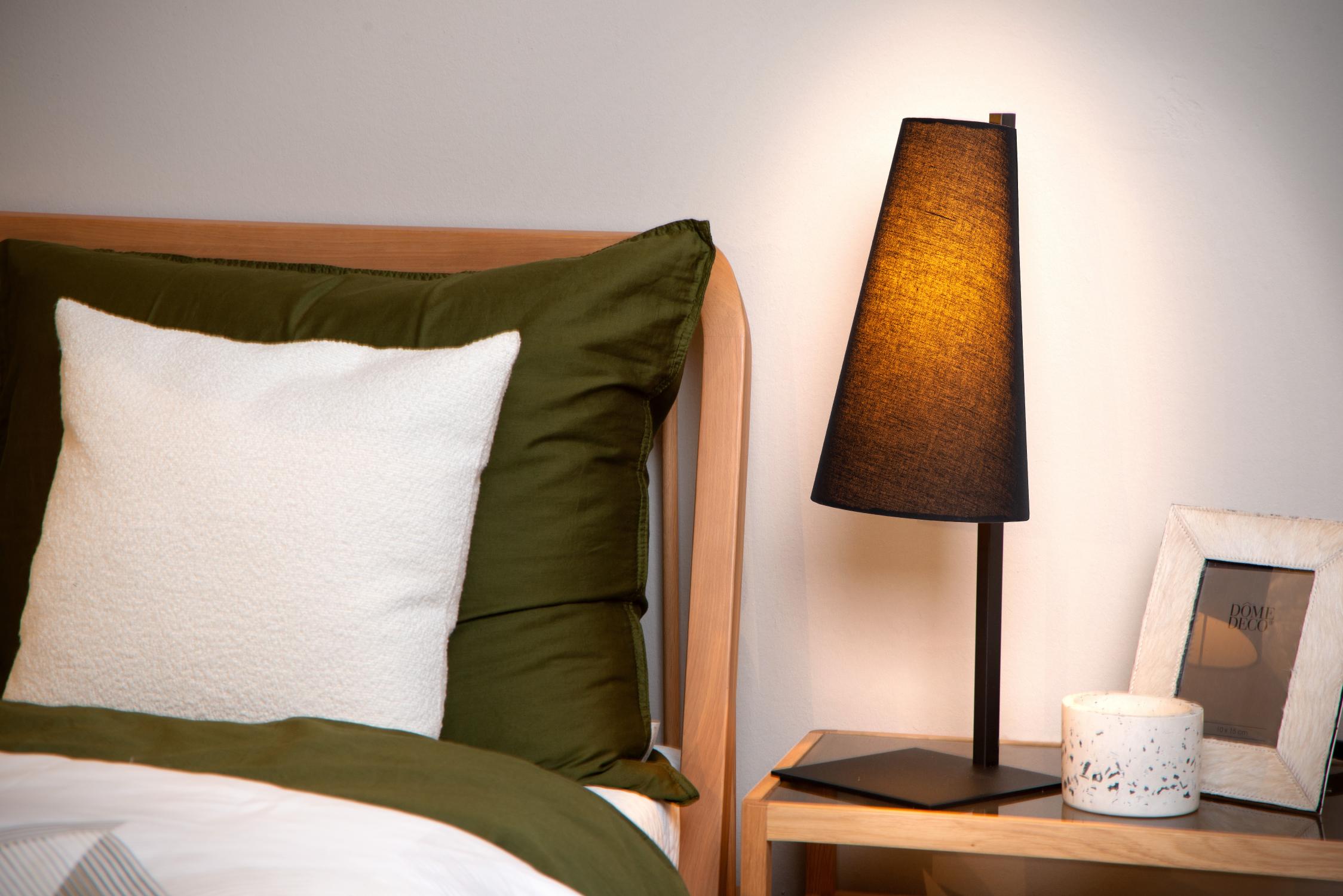 Gregory Table Lamp - Matt Black/Smoked Black
