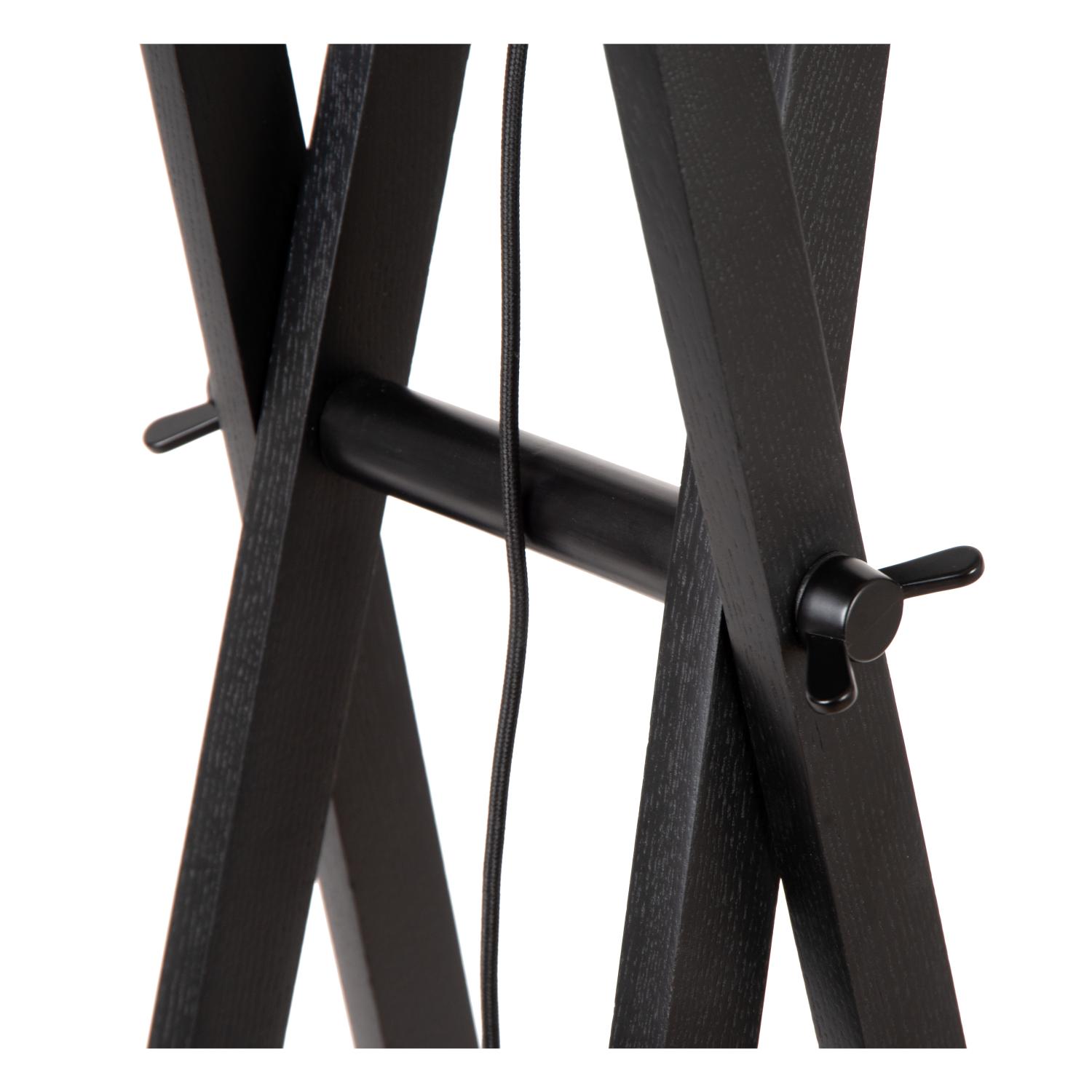 Trafalgar Floor Lamp - Matt Black/Cream