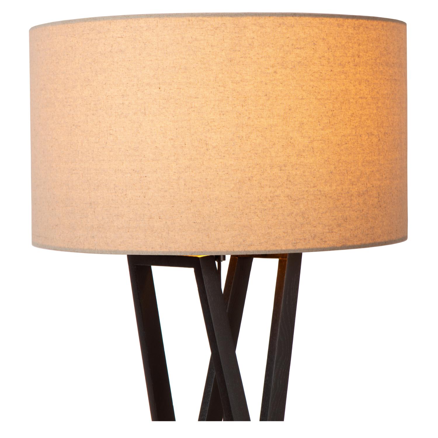 Trafalgar Floor Lamp - Matt Black/Cream