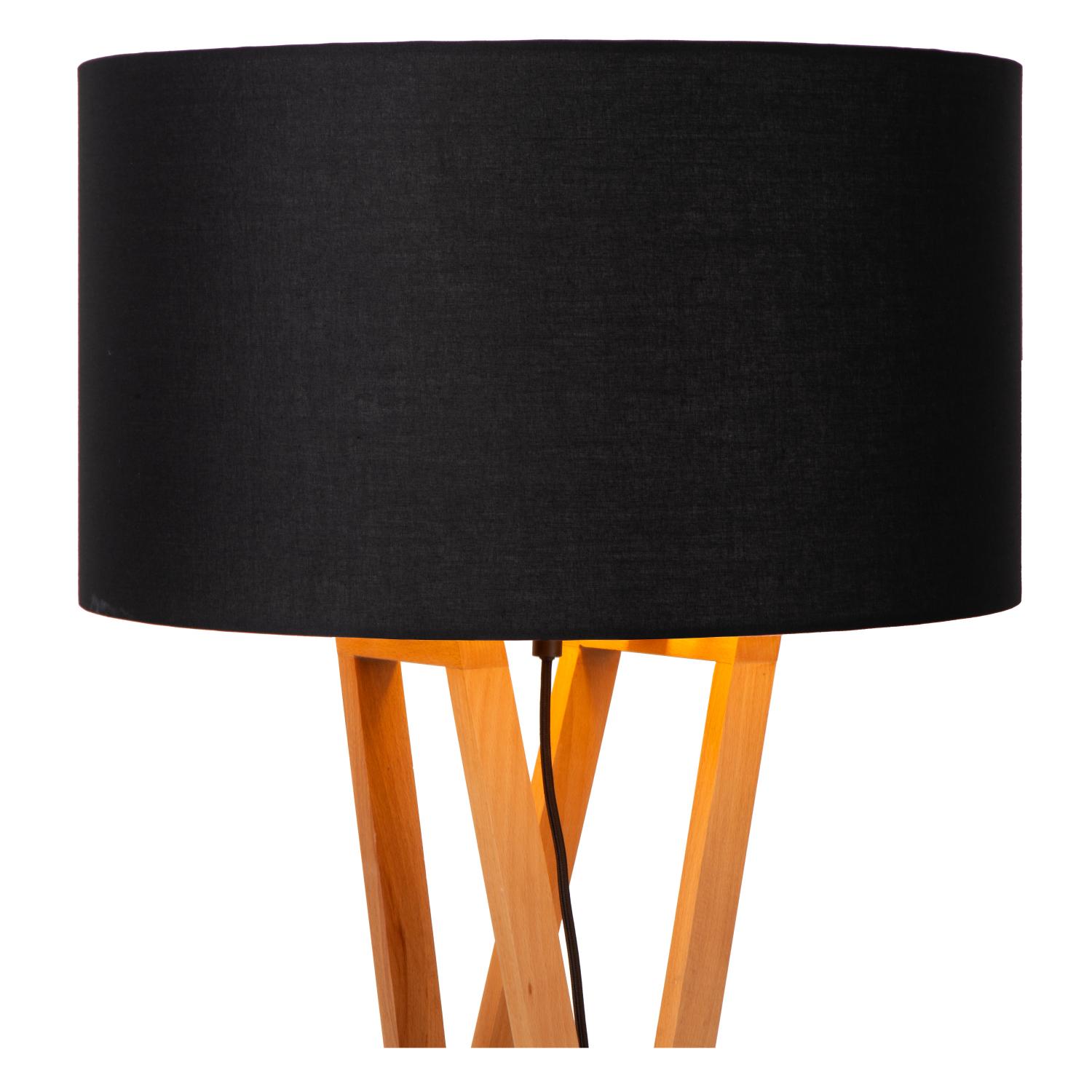 Trafalgar Floor Lamp - Matt Black/Cream