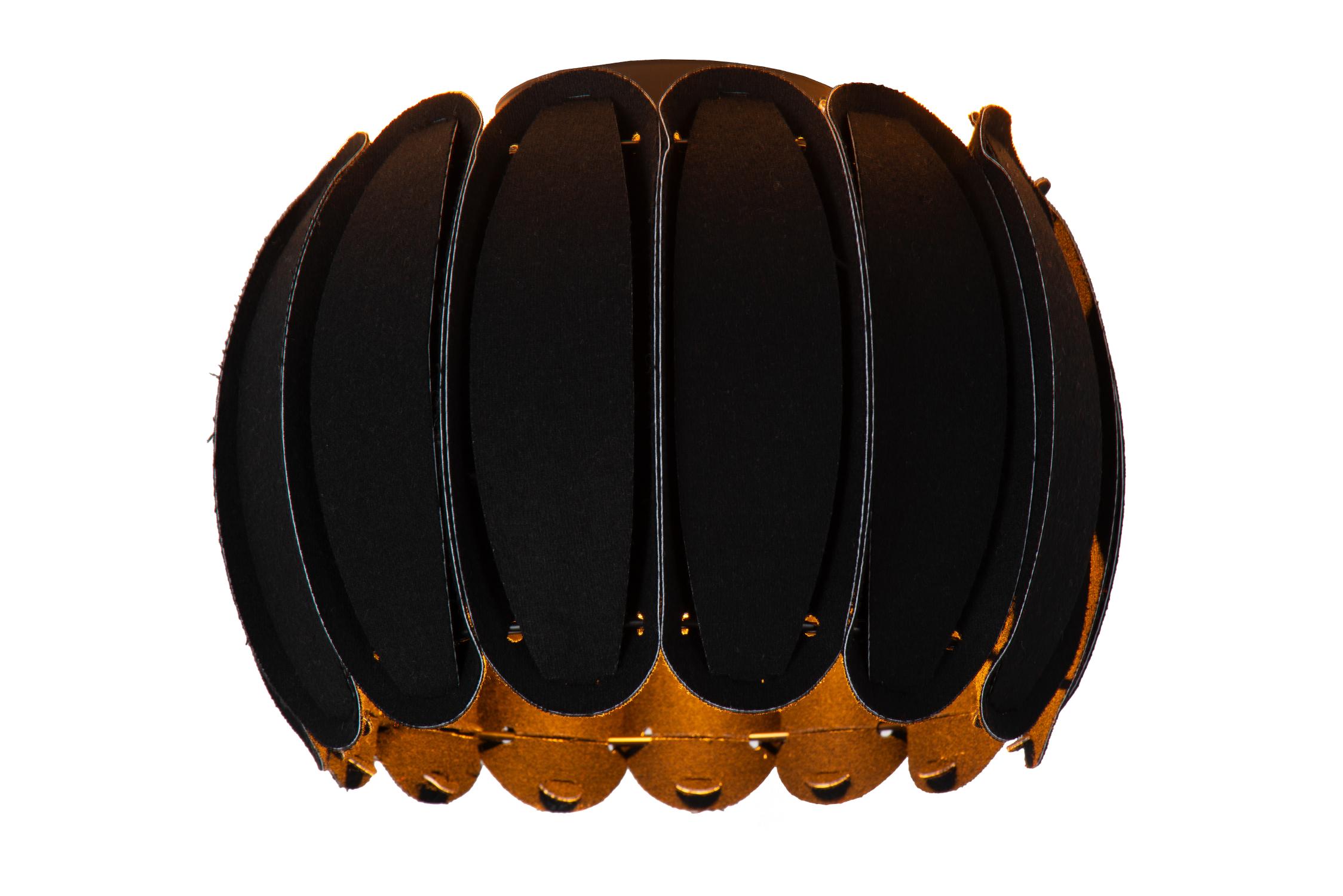 Spencer Ceiling Lights - Matt Black/Black Fabric