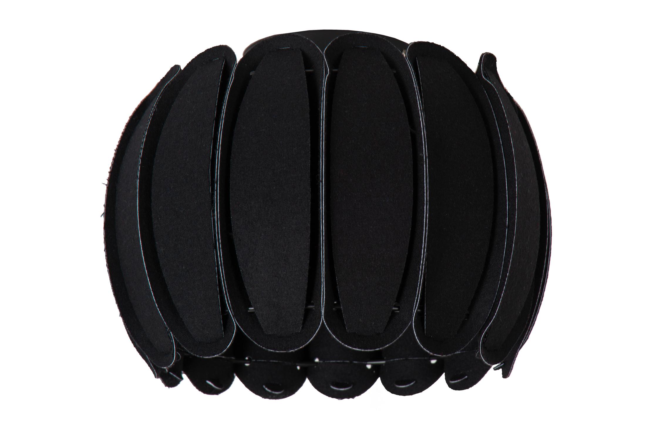 Spencer Ceiling Lights - Matt Black/Black Fabric