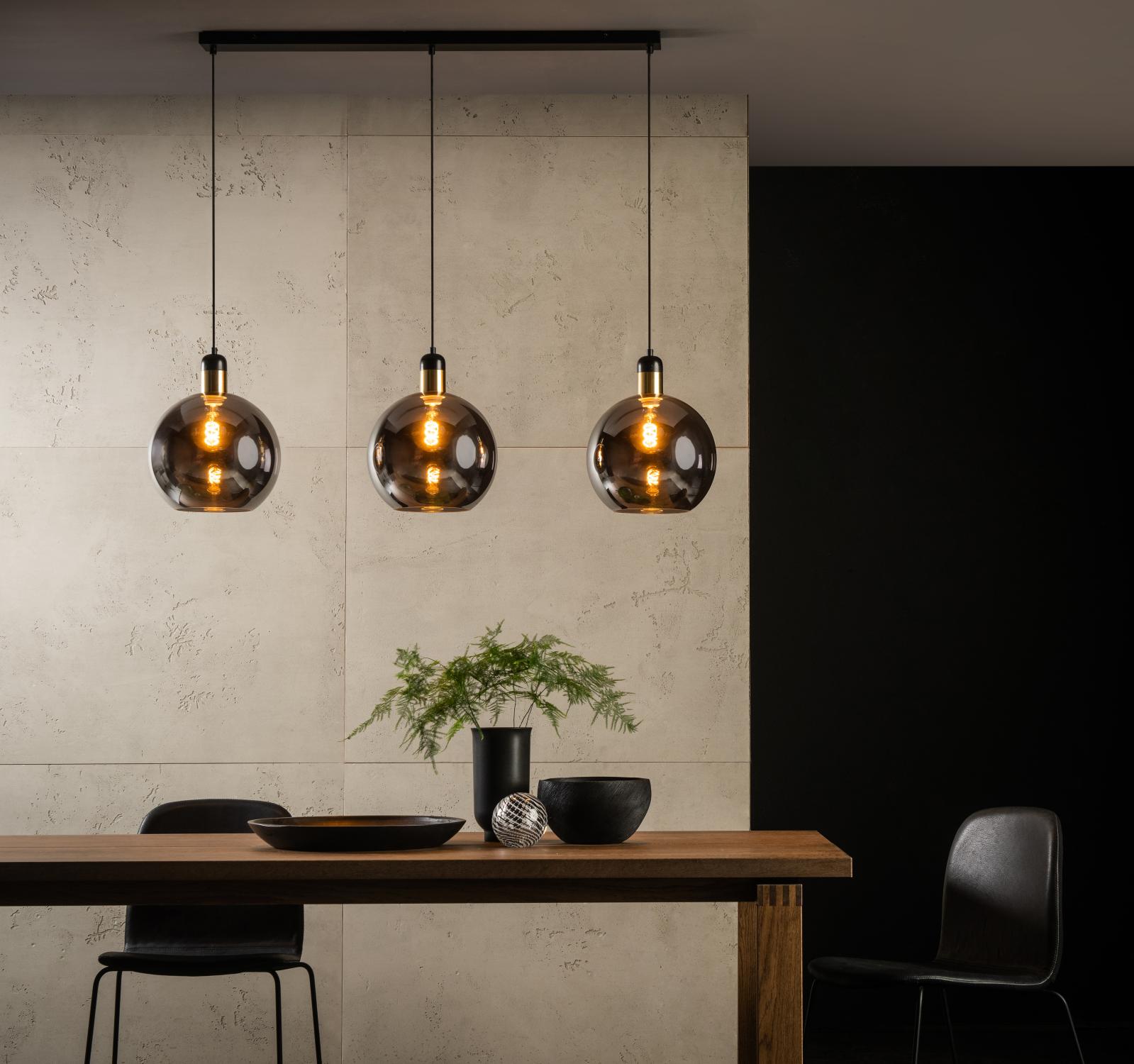 Julius Ceiling Lights - Matt Black/Opal