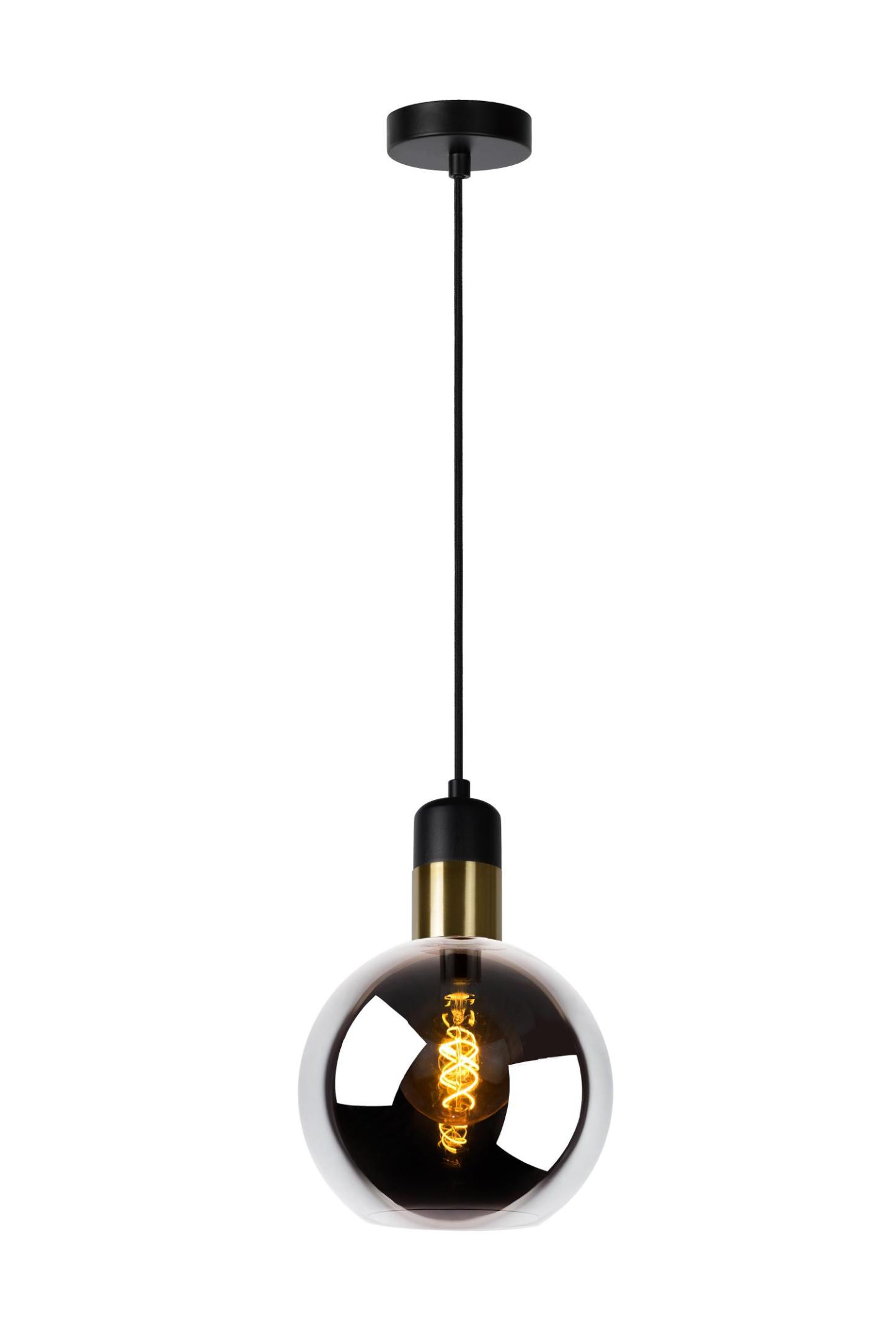 Julius Ceiling Lights - Matt Black/Opal - 200mm Diameter