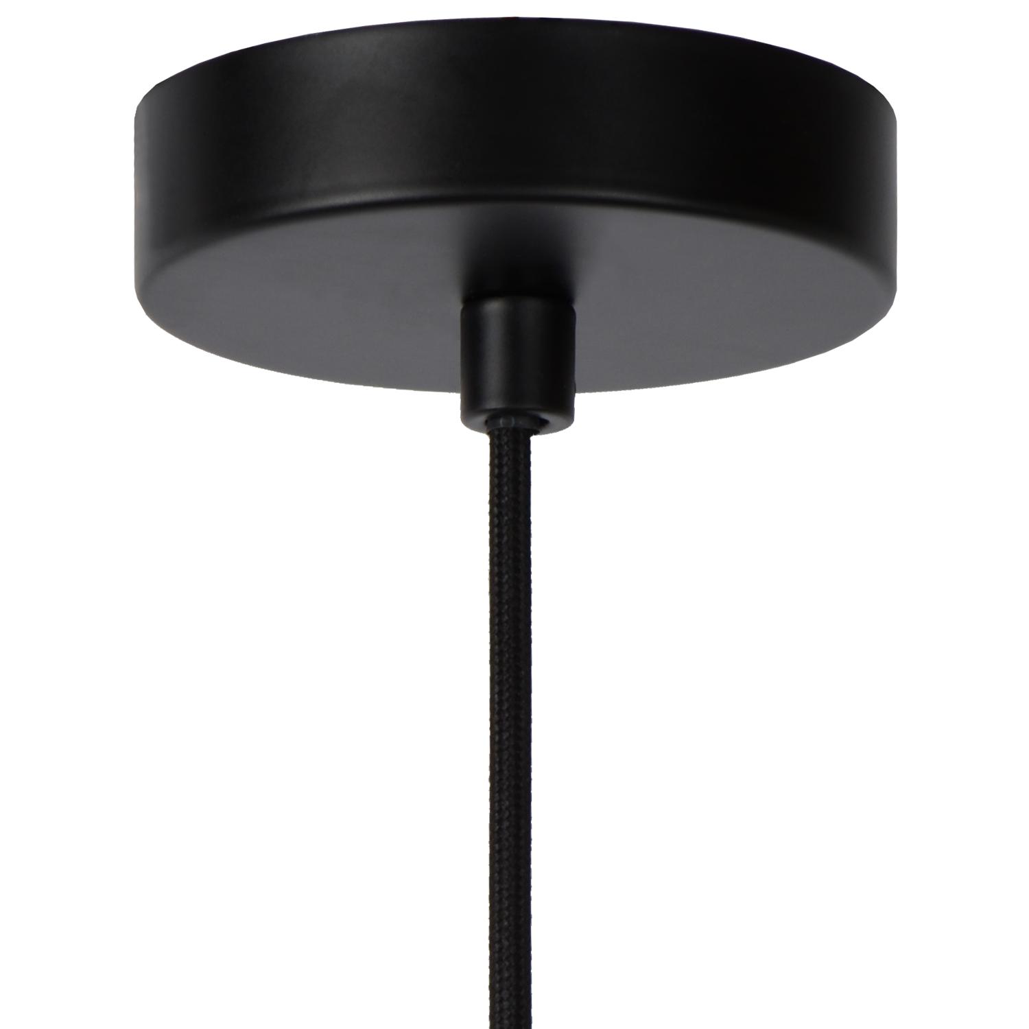 Julius Ceiling Lights - Matt Black/Opal - 200mm Diameter