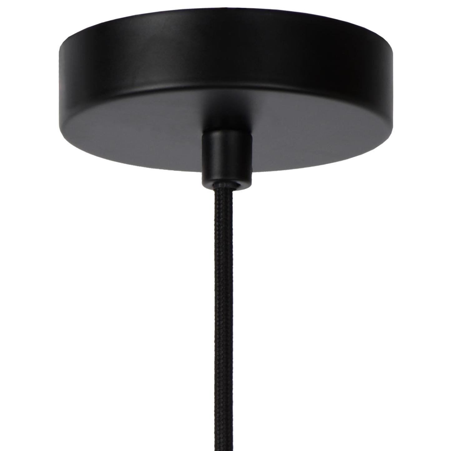 Julius Ceiling Lights - Matt Black/Opal - 200mm Diameter