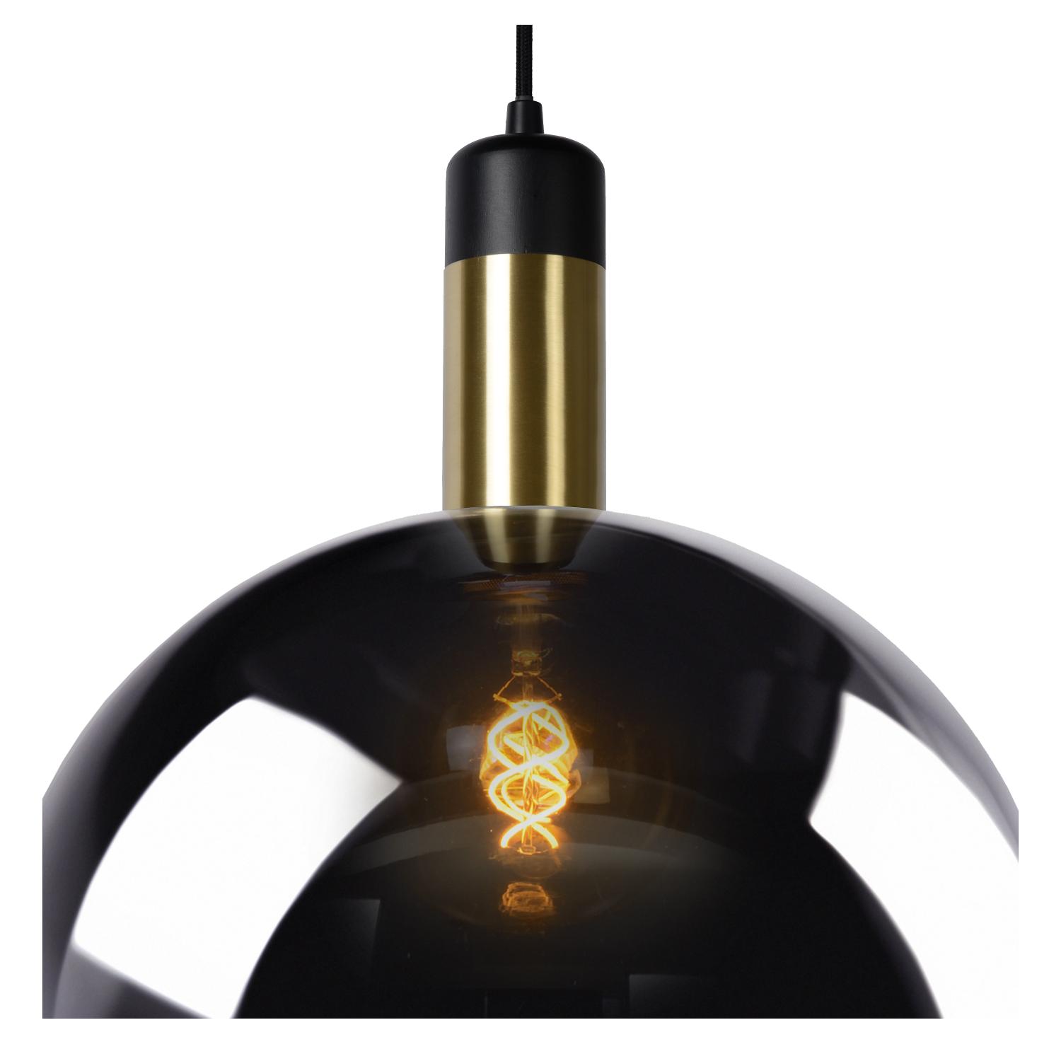 Julius Ceiling Lights - Matt Black/Opal - 200mm Diameter