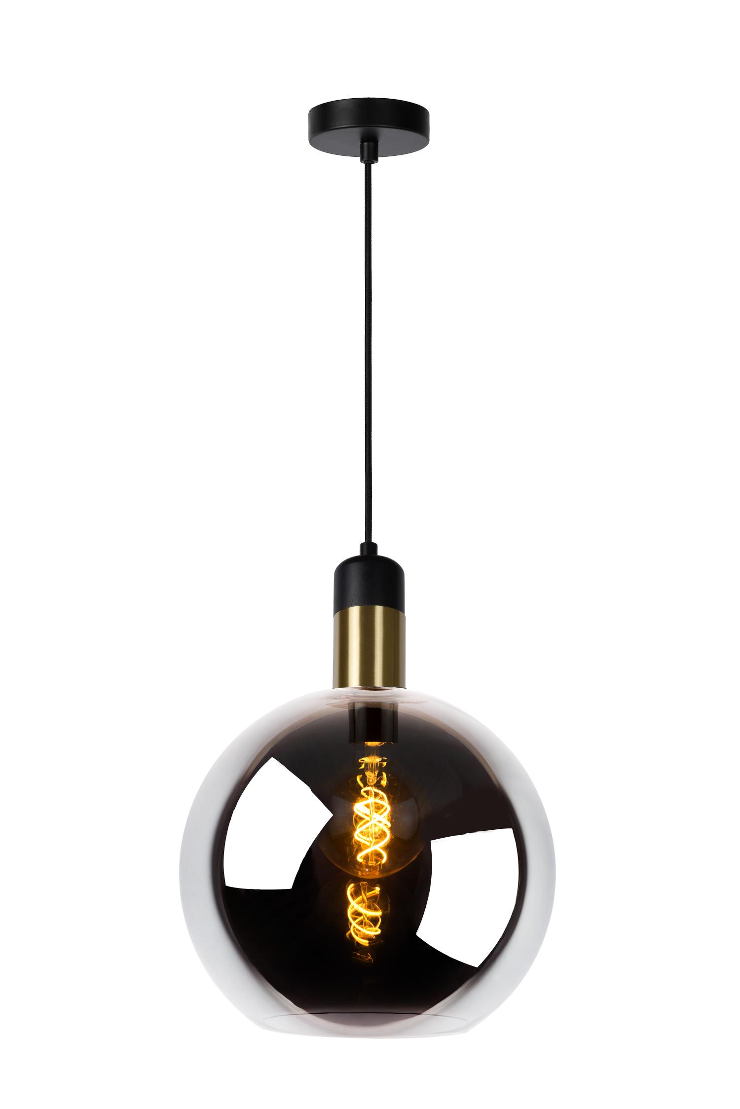 Julius Ceiling Lights - Matt Black/Smoked Grey - 280mm Diameter
