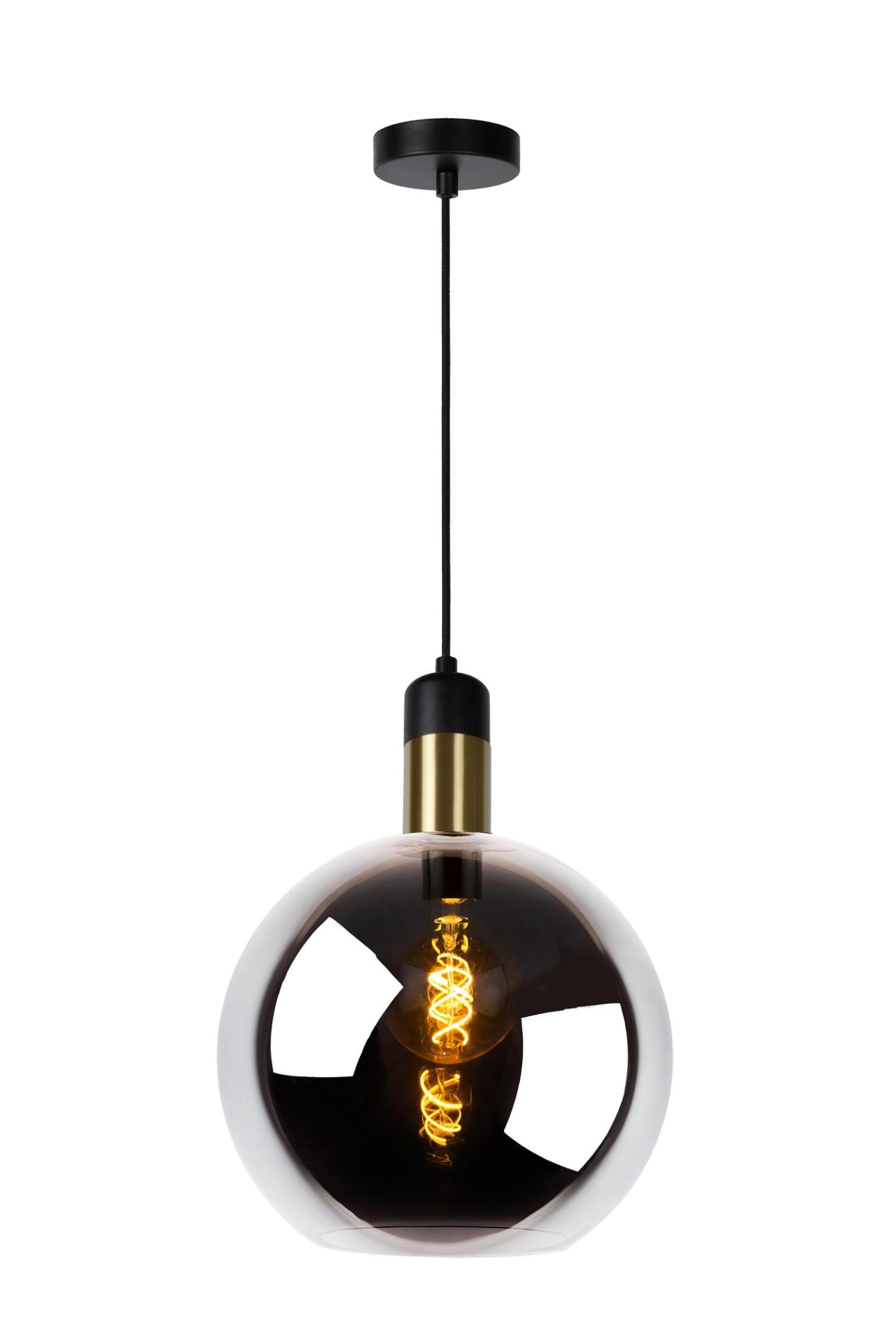 Julius Ceiling Lights - Matt Black/Smoked Grey - 280mm Diameter