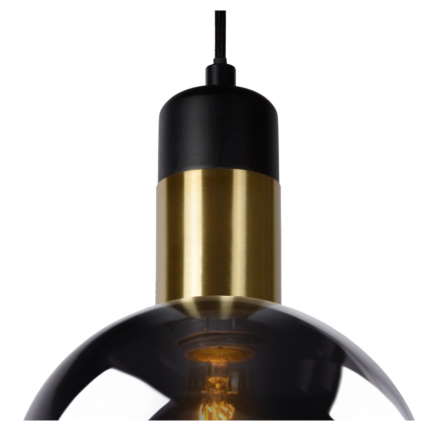 Julius Ceiling Lights - Matt Black/Smoked Grey - 280mm Diameter