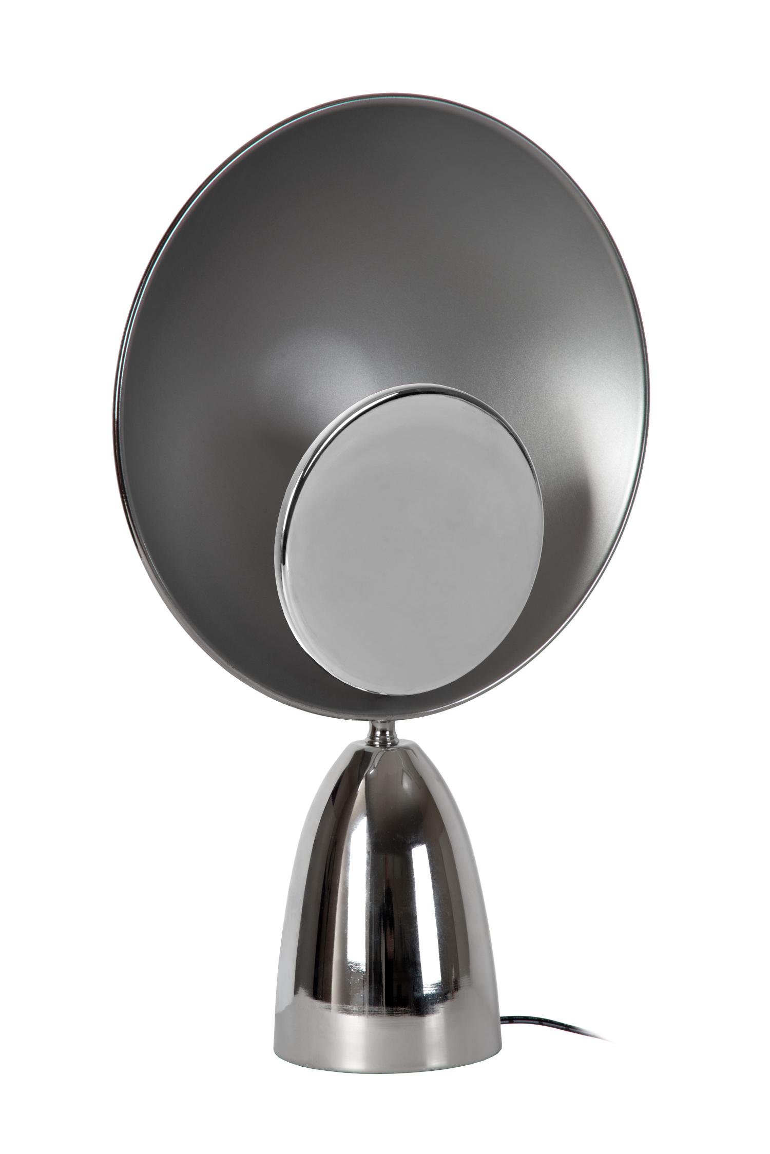 Castamar Table Lamp - Polished Chrome/Grey