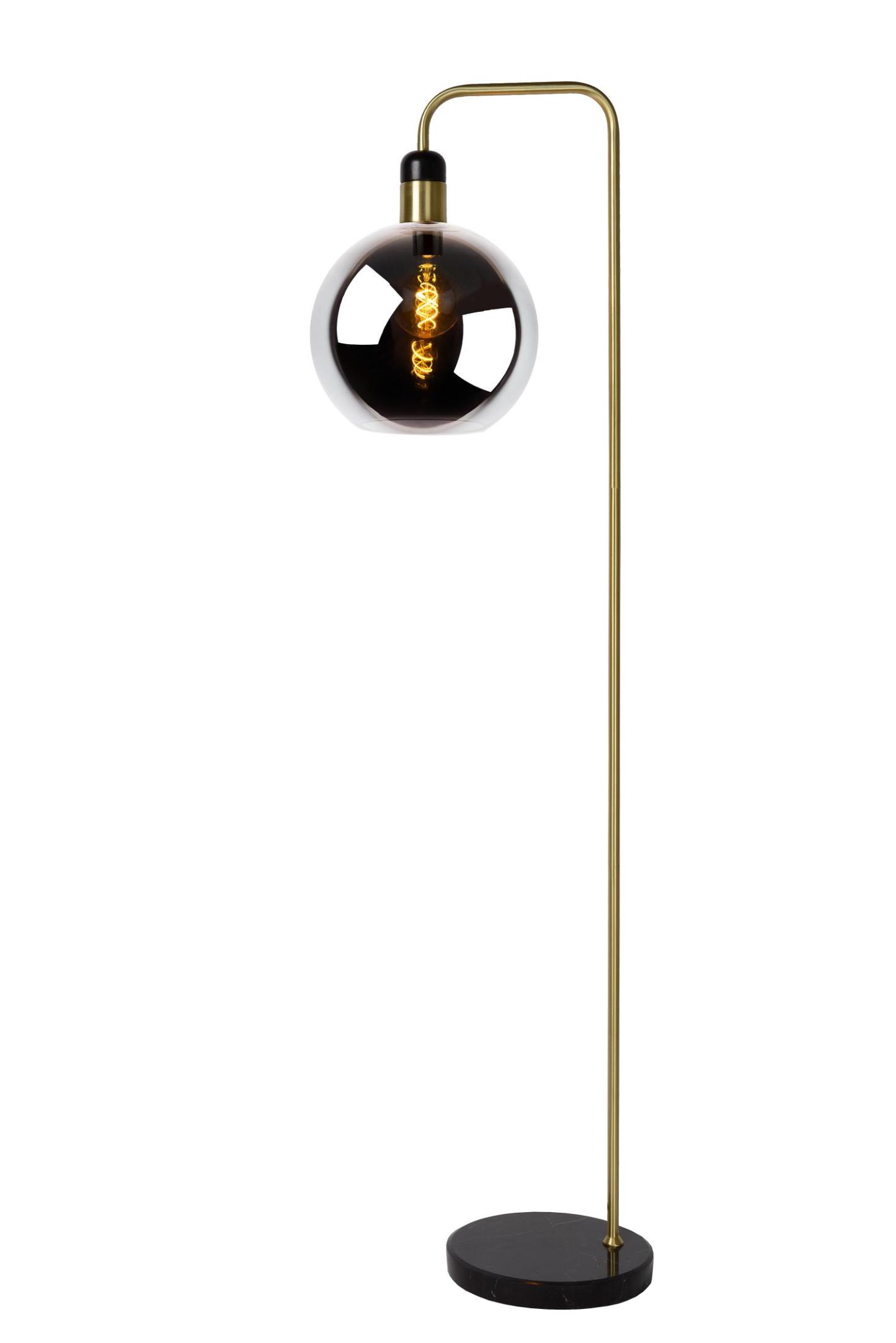 Julius Floor Lamp - Matt Black/Opal - 400mm Diameter