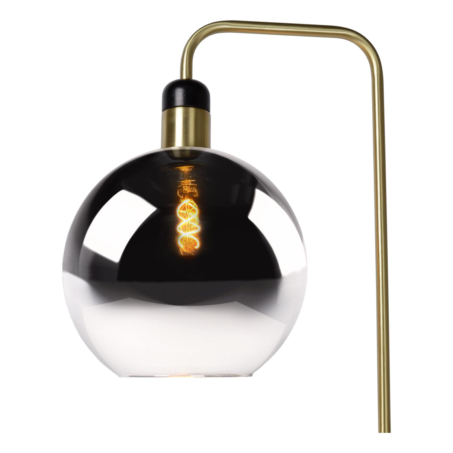 Julius Floor Lamp - Matt Black/Opal - 400mm Diameter