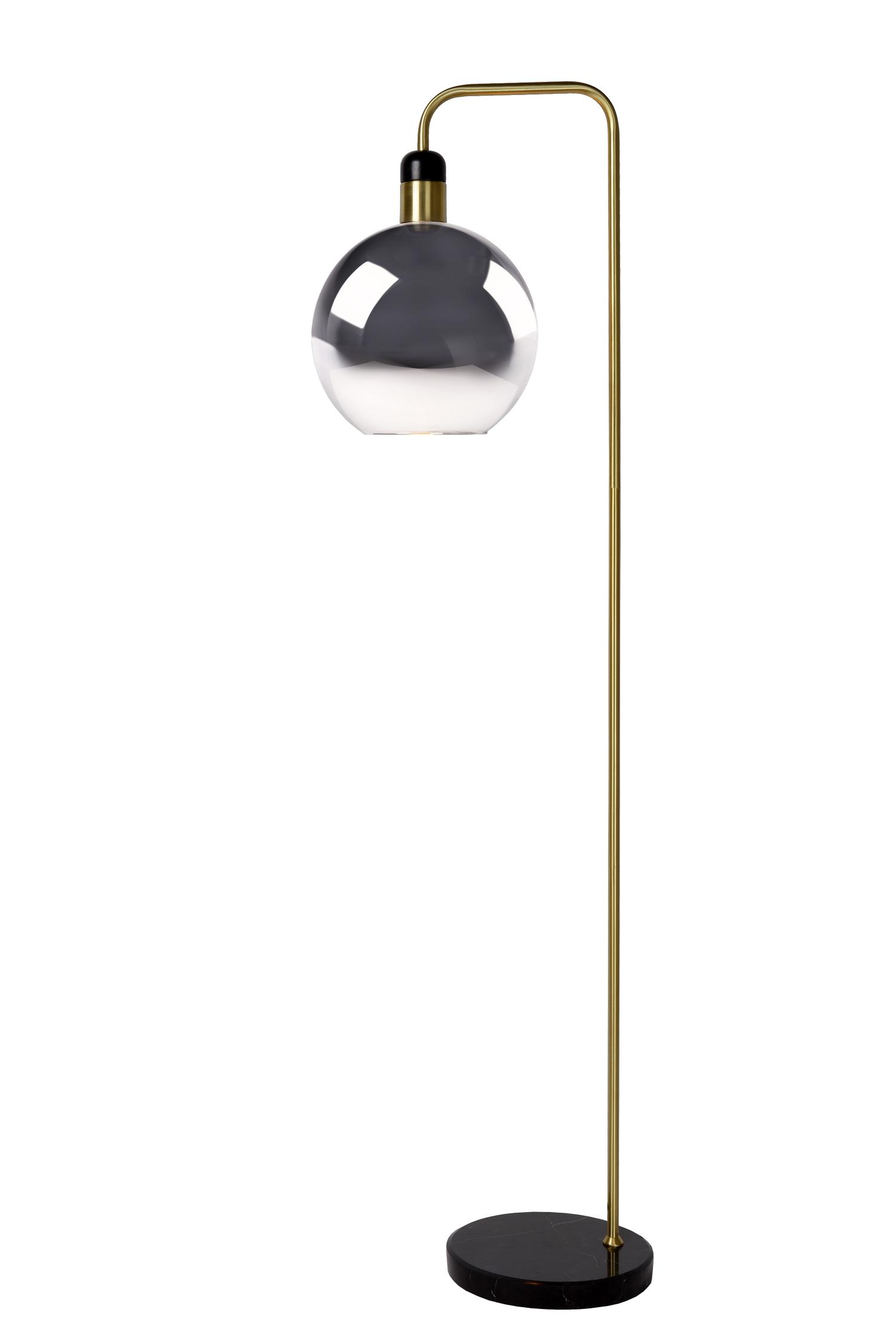 Julius Floor Lamp - Matt Black/Opal - 400mm Diameter