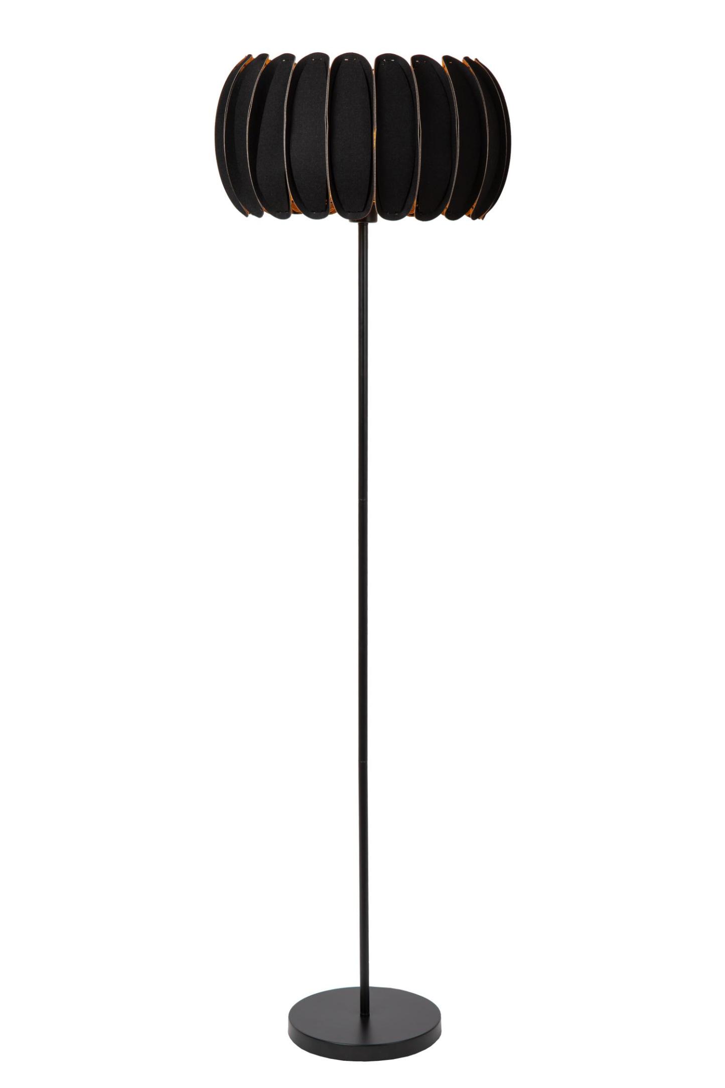 Spencer Floor Lamp - Matt Black/Black Fabric