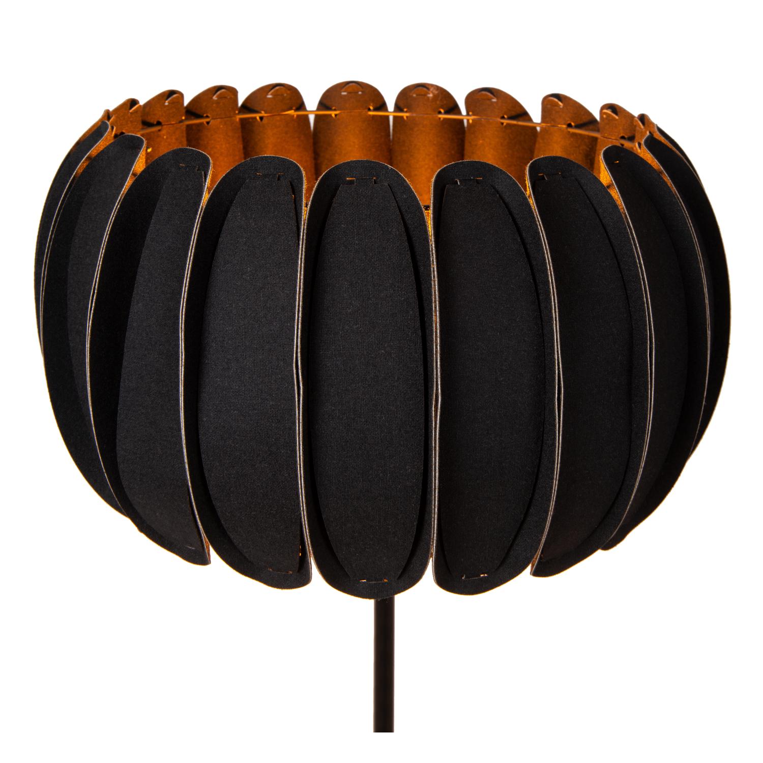 Spencer Floor Lamp - Matt Black/Black Fabric