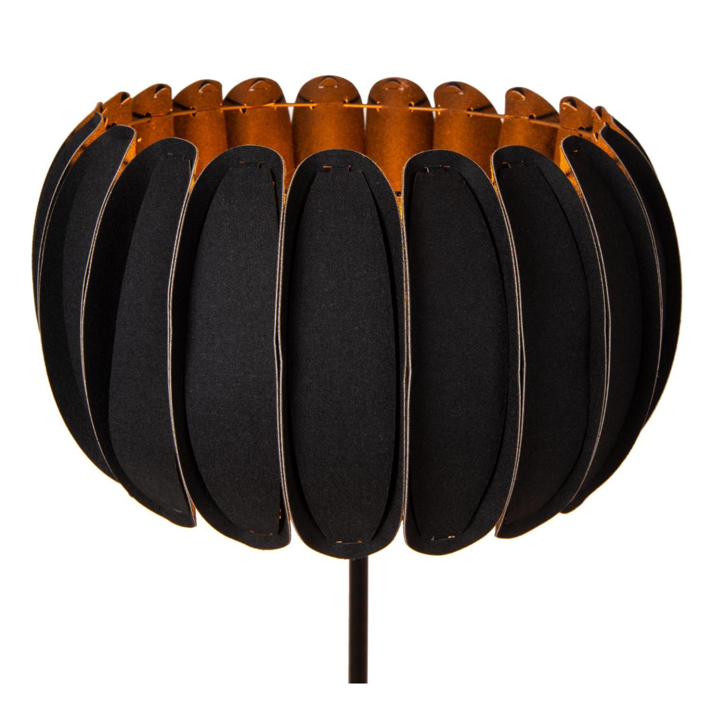 Spencer Floor Lamp - Matt Black/Black Fabric