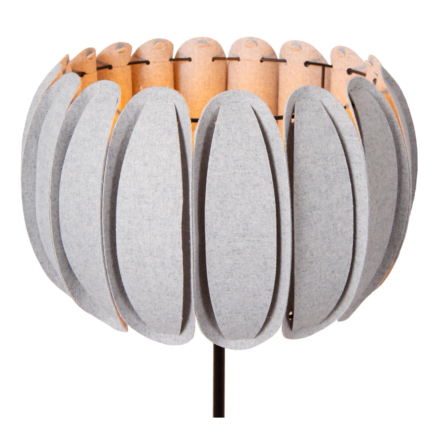 Spencer Floor Lamp - Matt Black/Black Fabric