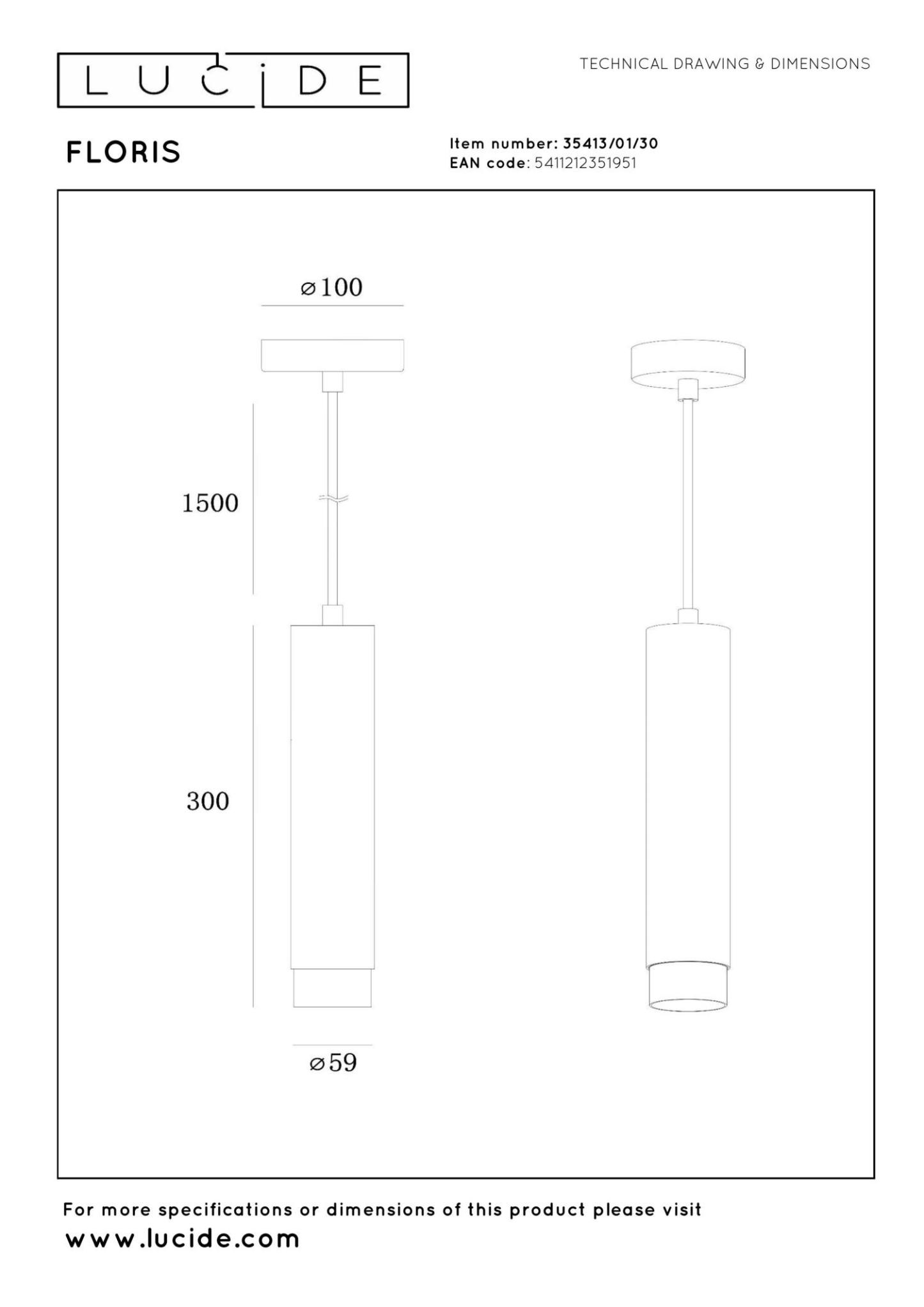 Floris Ceiling Lights - Matt Black