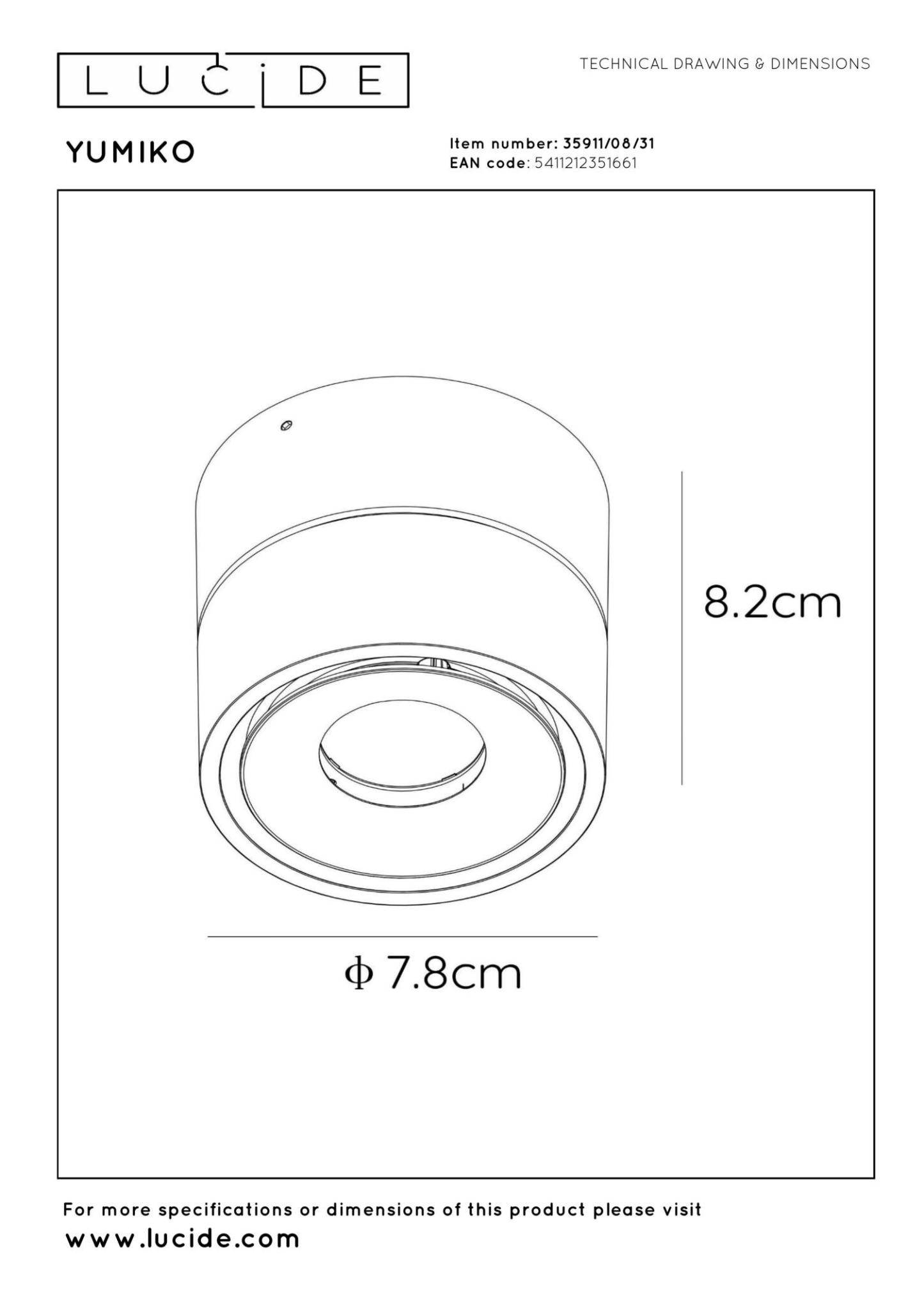 Yumiko Ceiling Lights - Matt Black