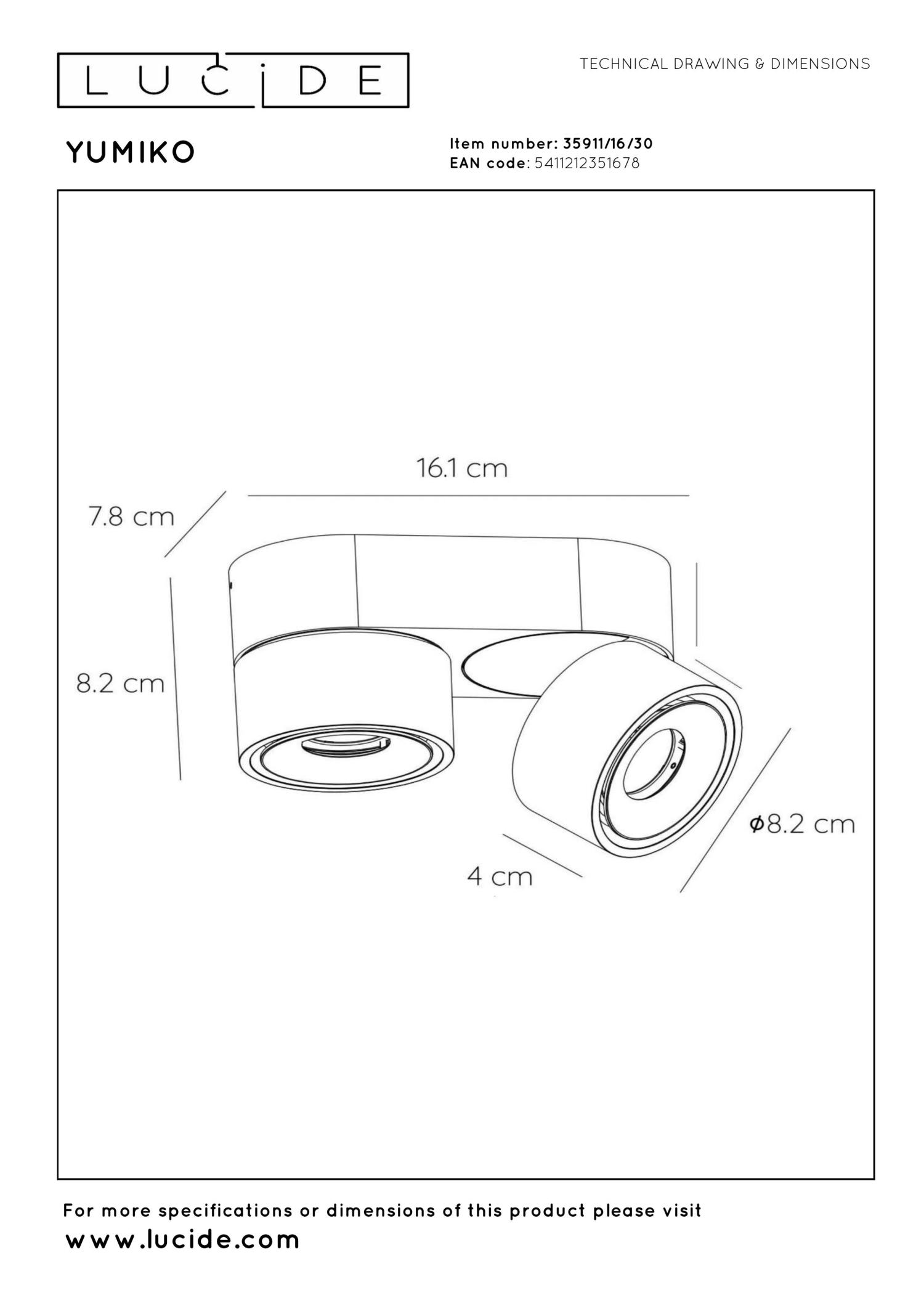 Yumiko Ceiling Lights - Matt Black