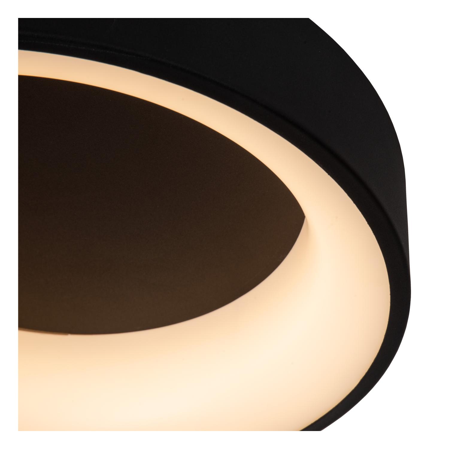 Mirage Ceiling Lights - Matt Black/Opal - 380mm Diameter