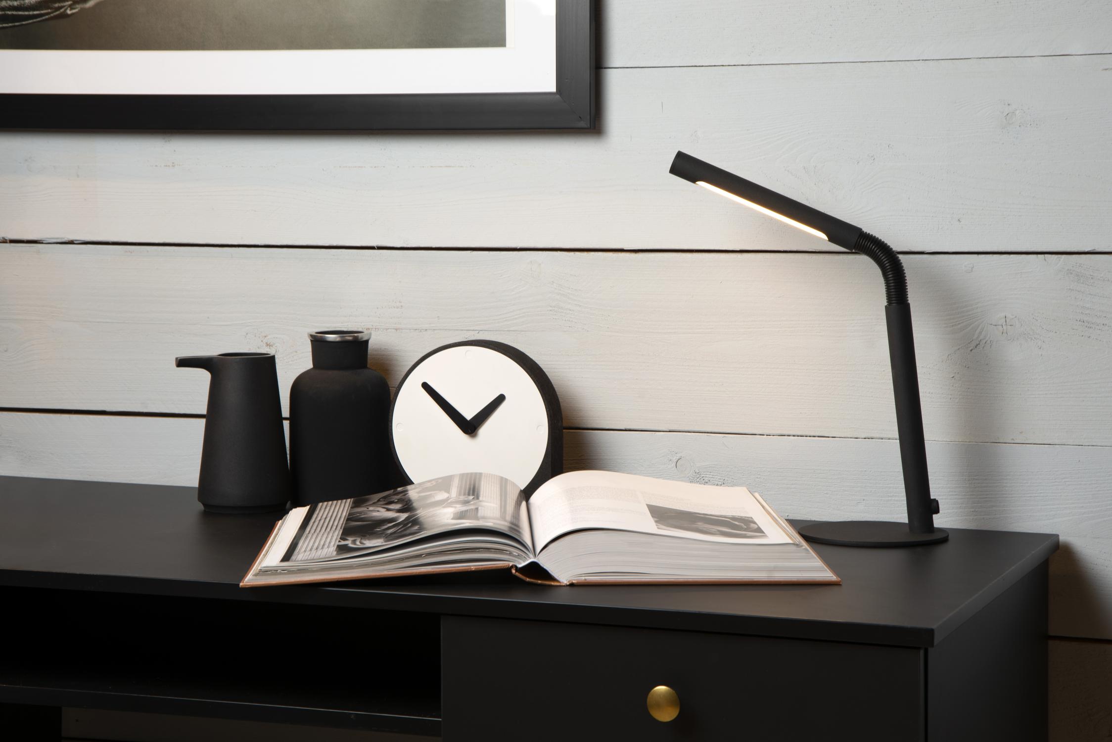 Gilly Table Lamp - Matt Black/Opal