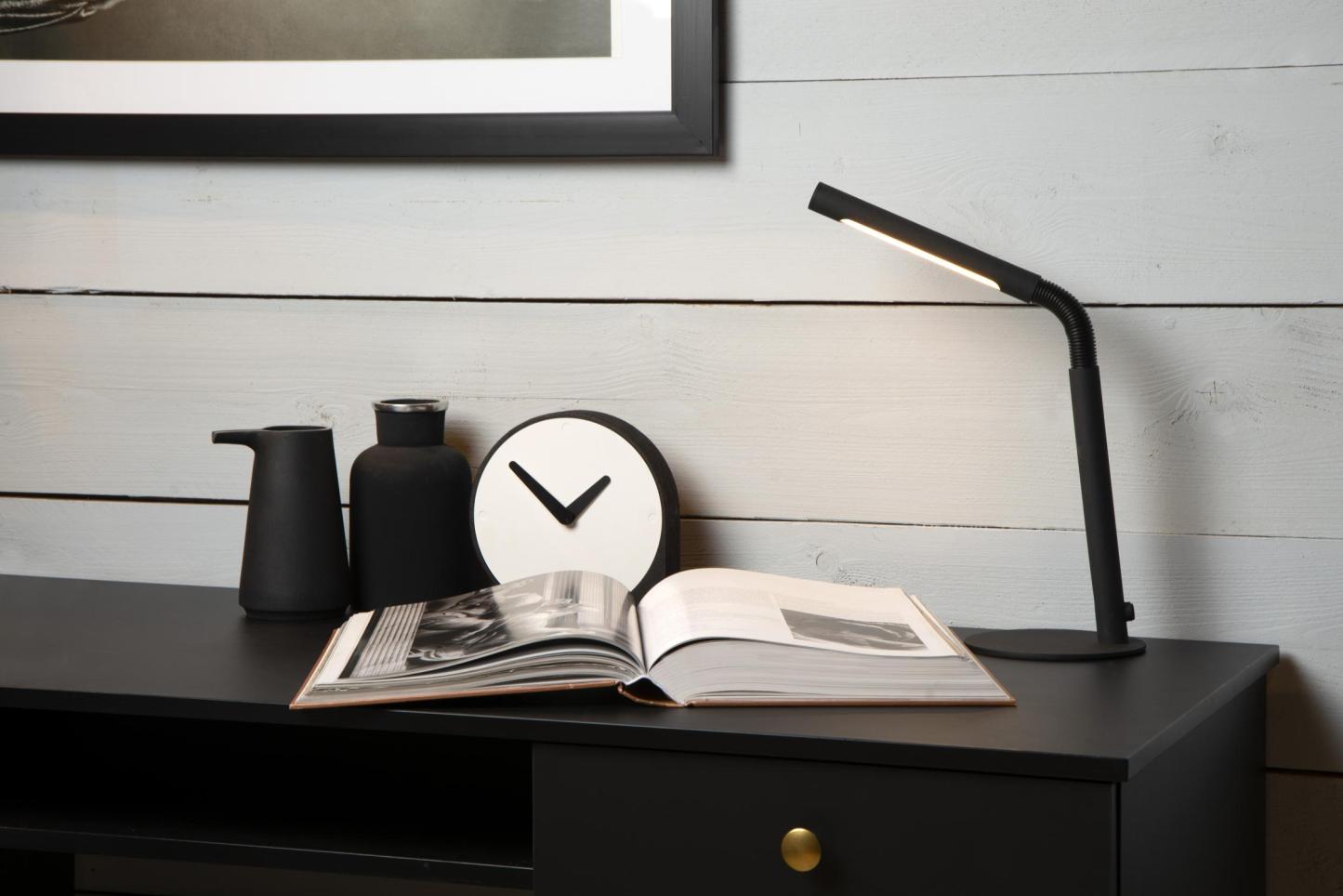 Gilly Table Lamp - Matt Black/Opal