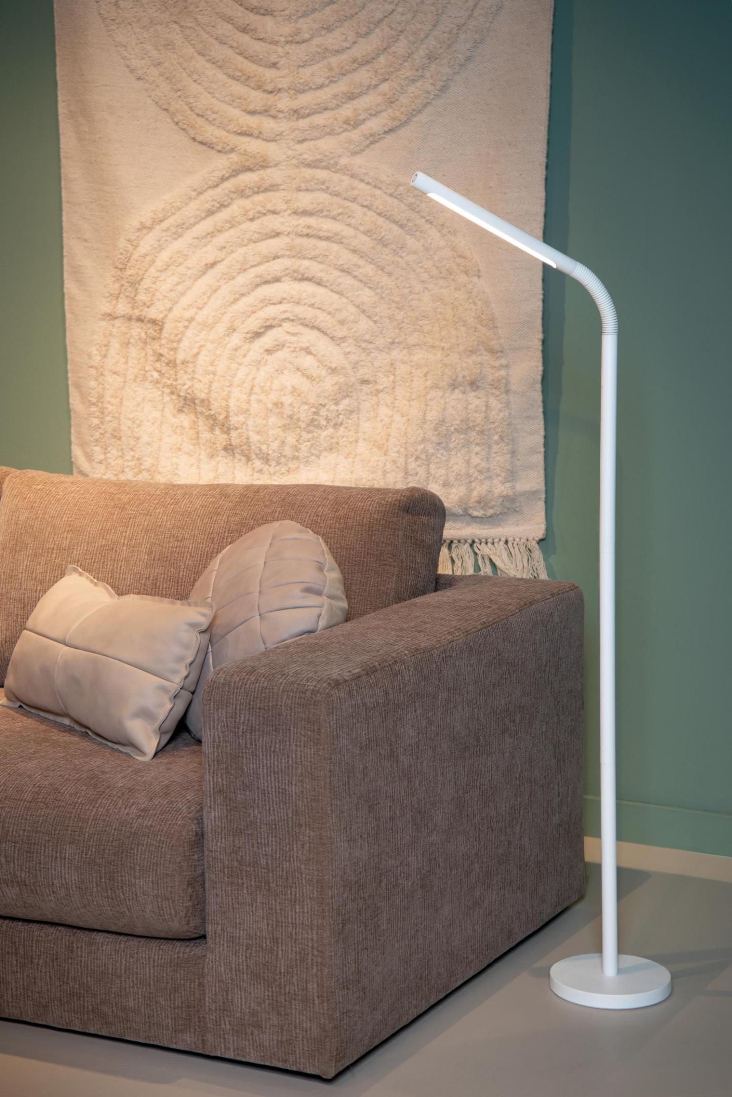 Gilly Floor Lamp - Matt Black/Opal