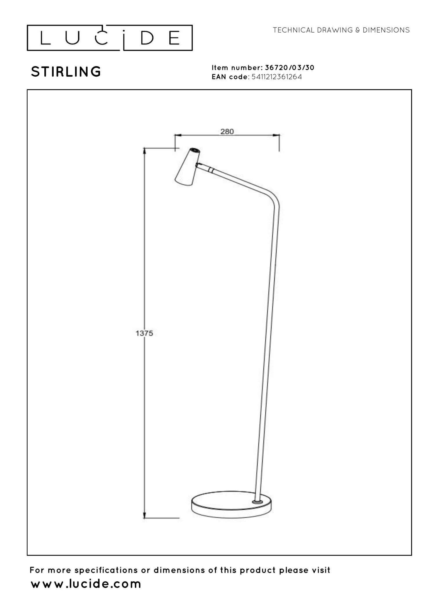 Stirling Floor Lamp - Matt Black