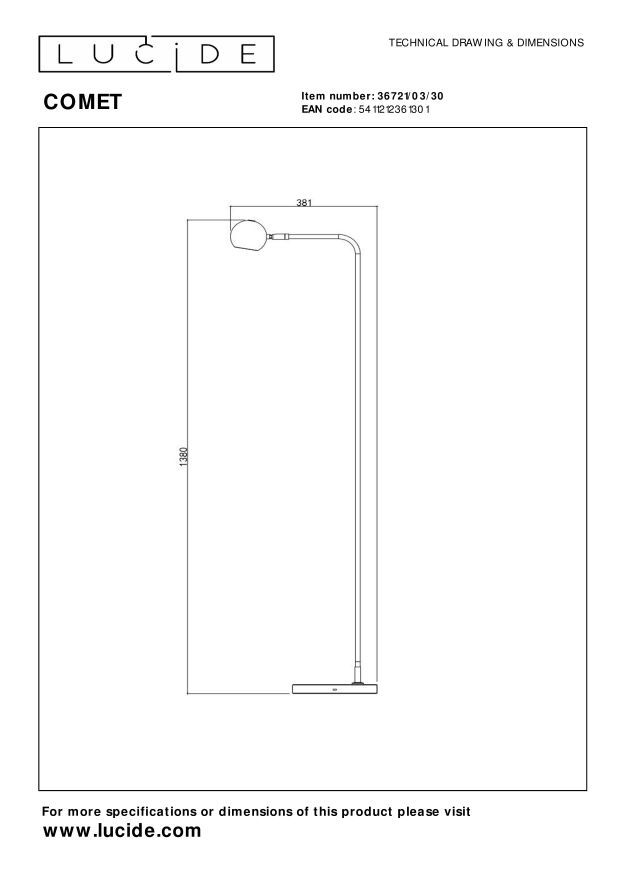 Comet Floor Lamp - Matt Black