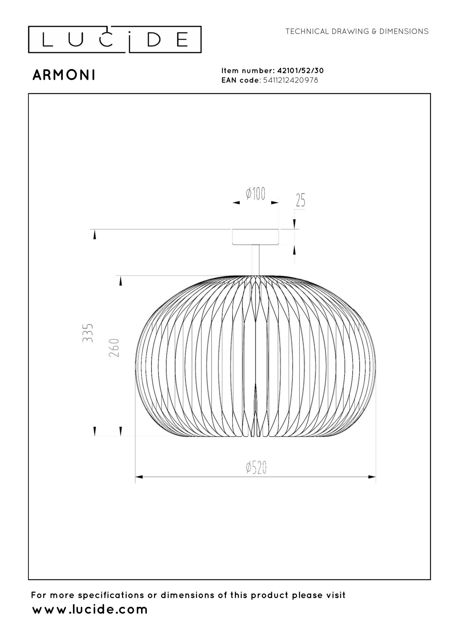 Armoni Ceiling Lights - Brushed Gold/Black Paper