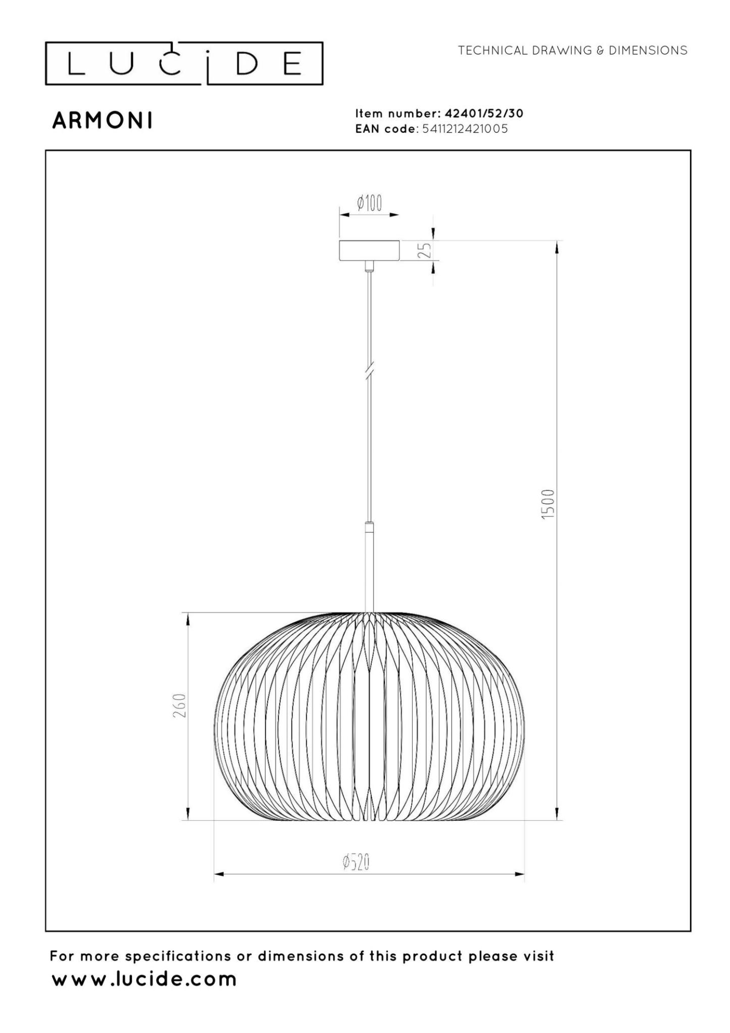Armoni Ceiling Lights - Brushed Gold/Black Paper