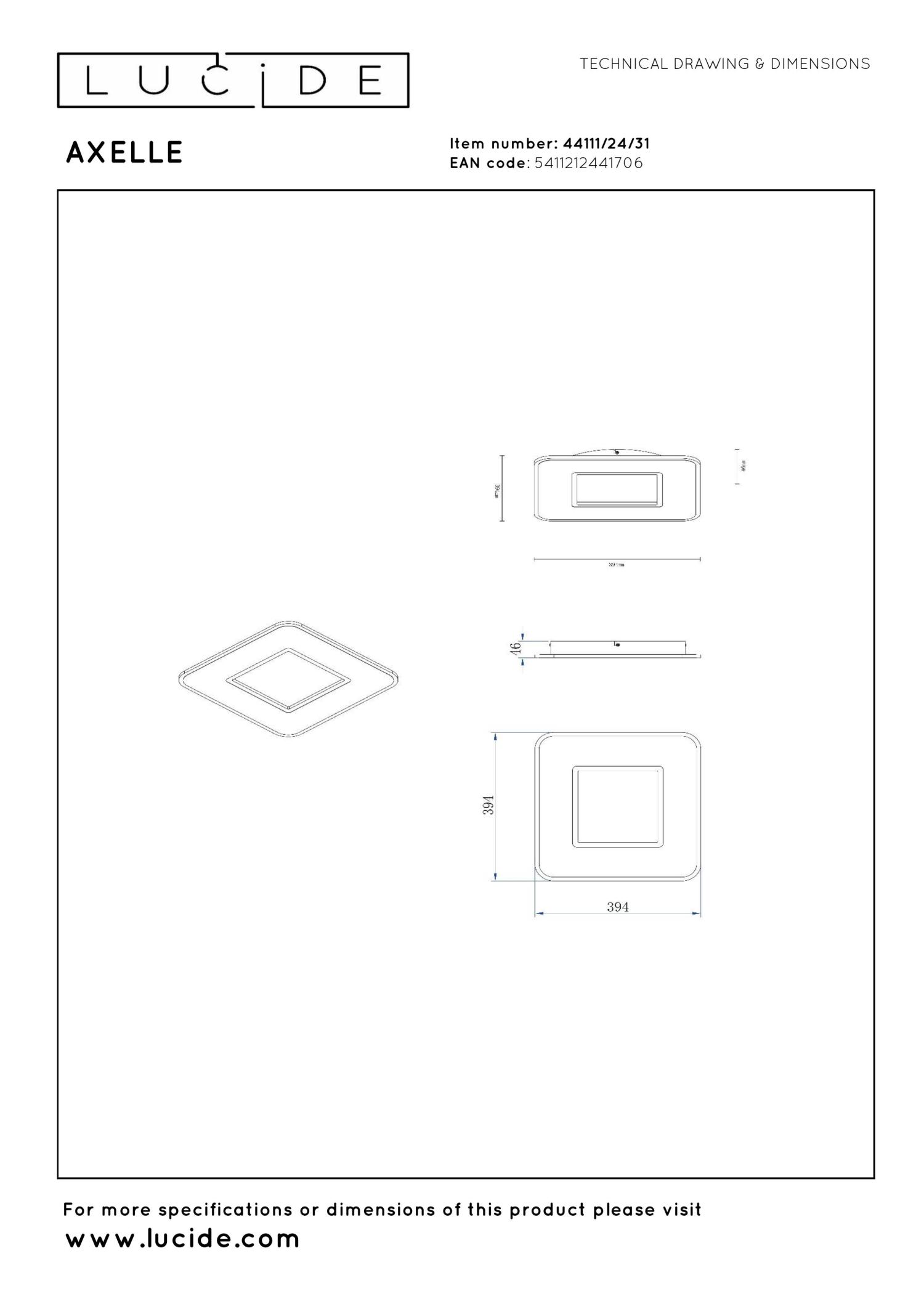 Axelle Ceiling Light - Square