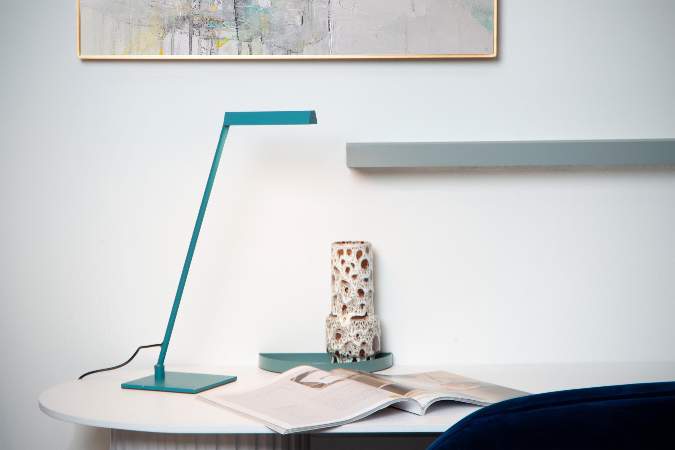 Lavale Table Lamp - Matt Black/Opal
