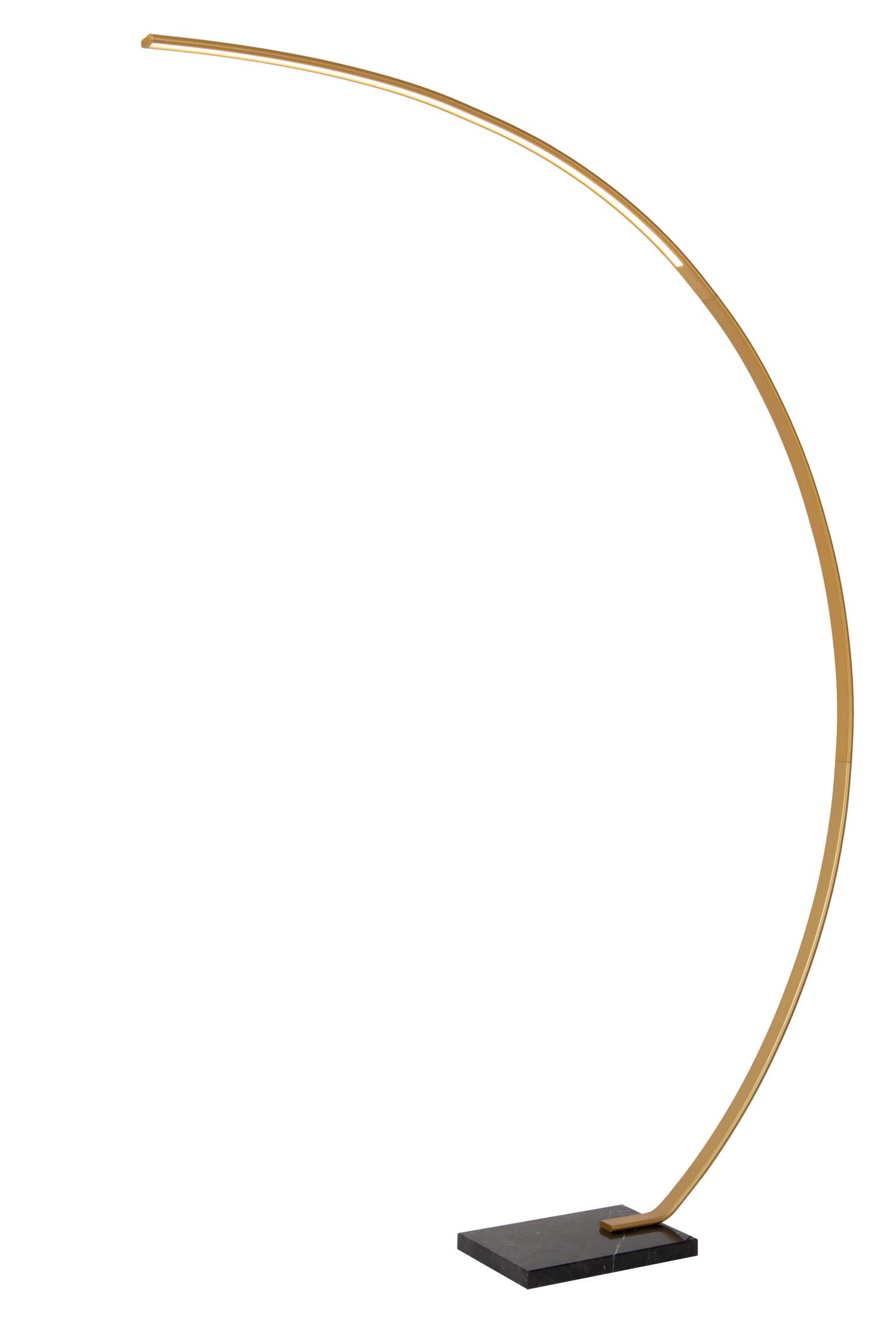 Curve Floor Lamp - Matt Gold/Opal