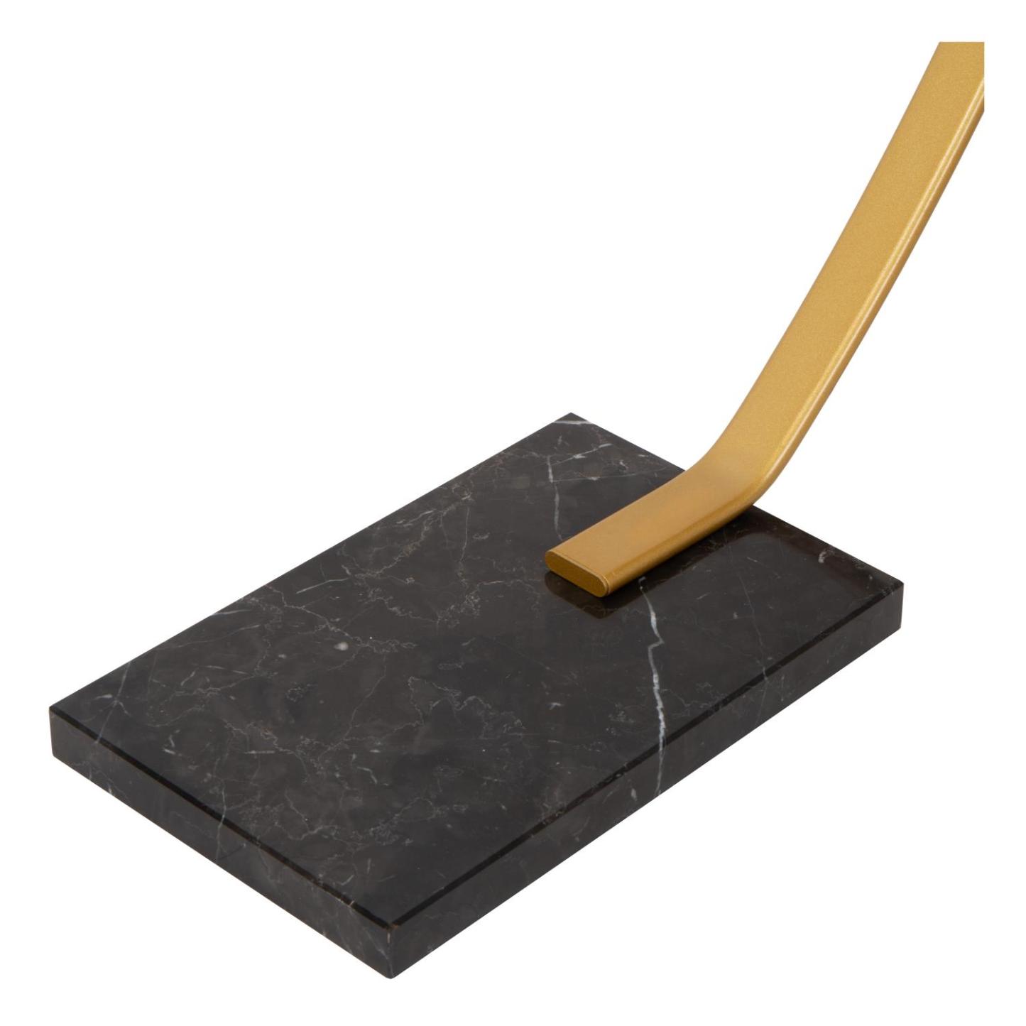 Curve Floor Lamp - Matt Gold/Opal