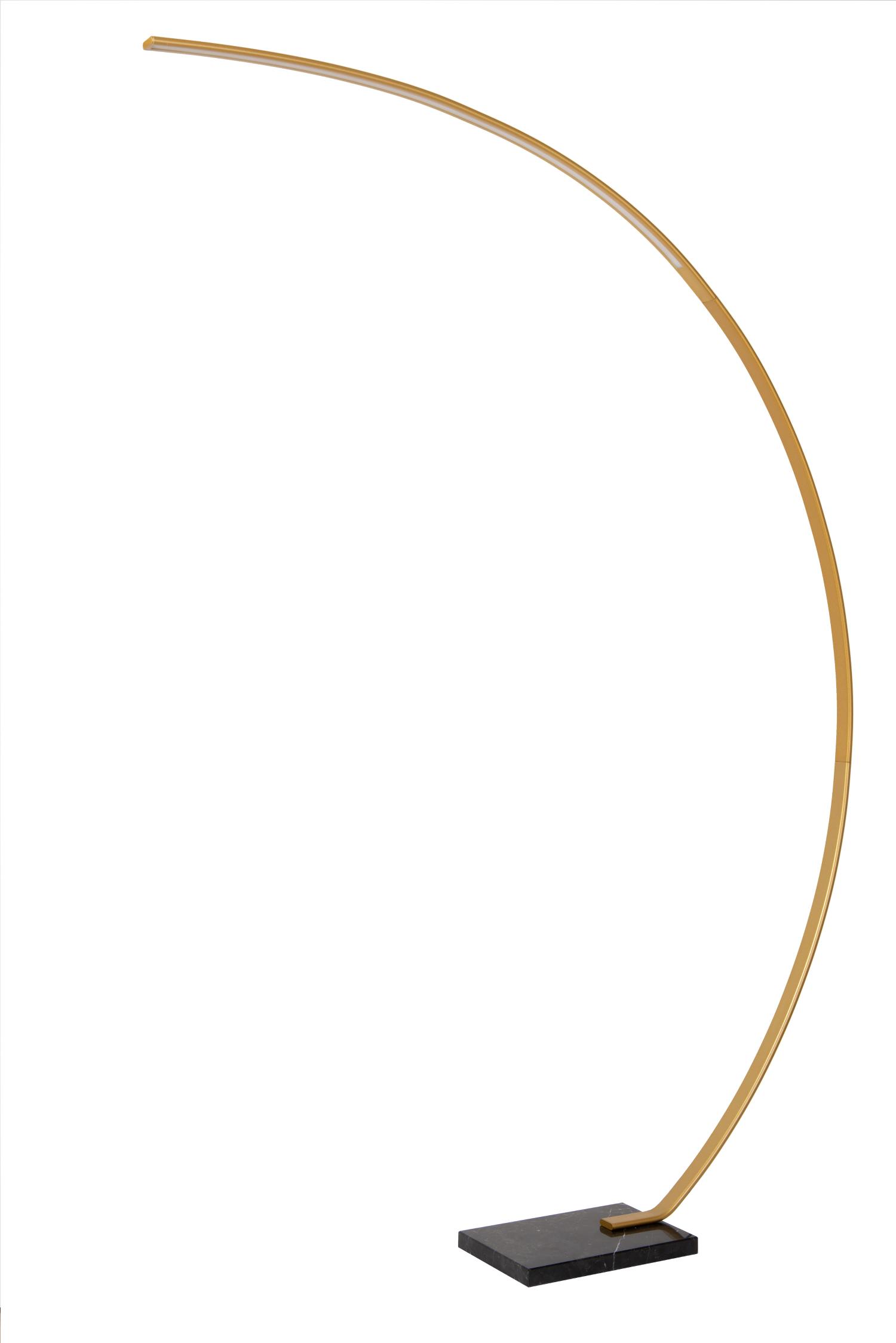Curve Floor Lamp - Matt Gold/Opal