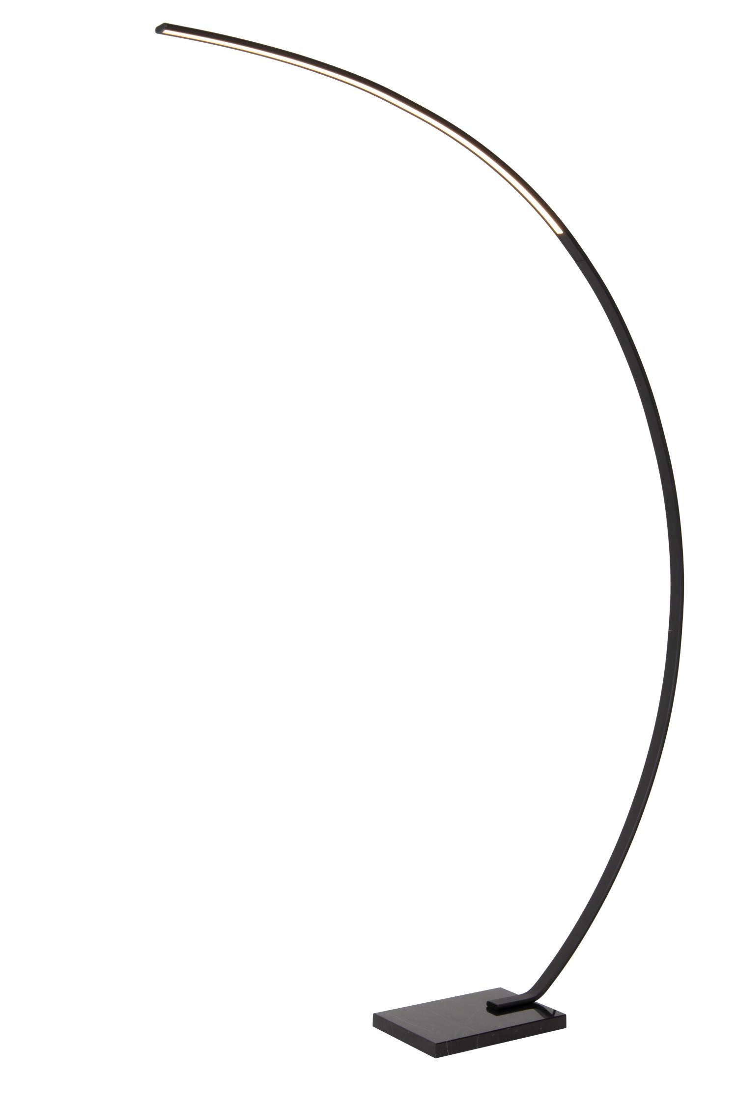 Curve Floor Lamp - Matt Gold/Opal
