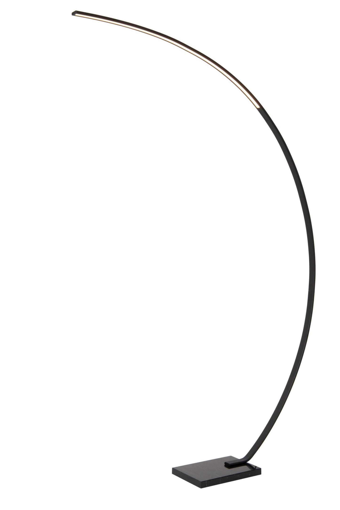 Curve Floor Lamp - Matt Gold/Opal