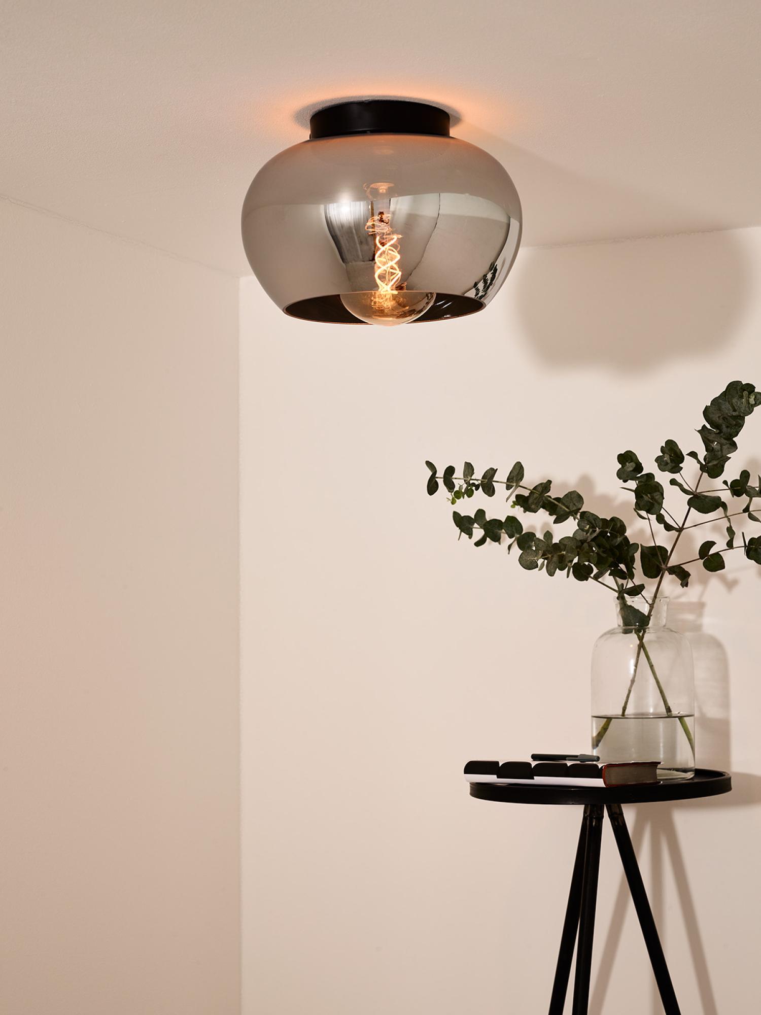 Judi Ceiling Lights - Matt Black/Smoked Grey