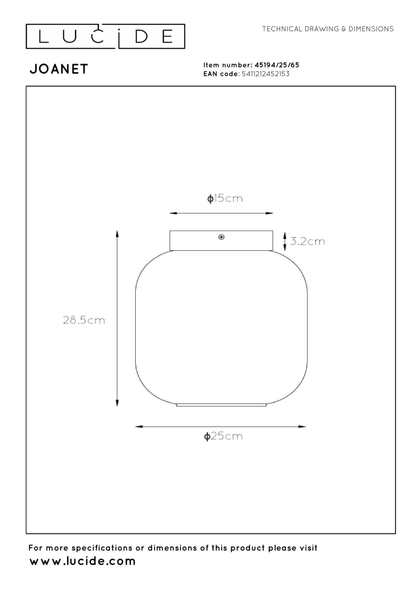 Joanet Ceiling Lights - Matt Black/Smoked Grey