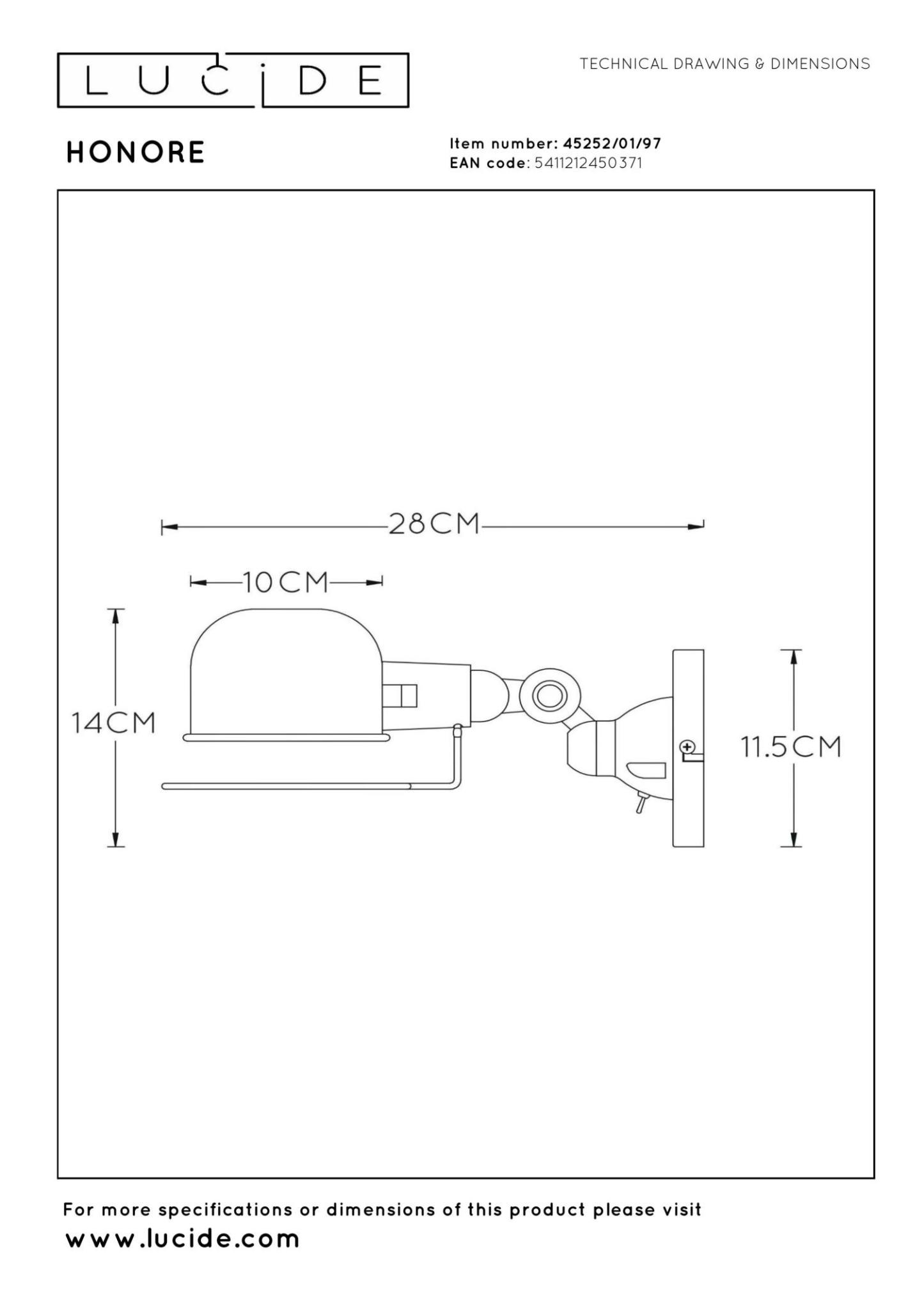Honore Wall Lights - Rust Brown