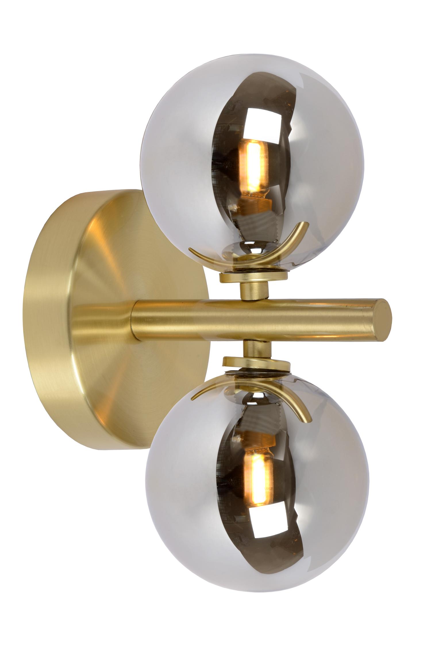 Tycho Wall Lights - Brushed Gold/Smoked Grey