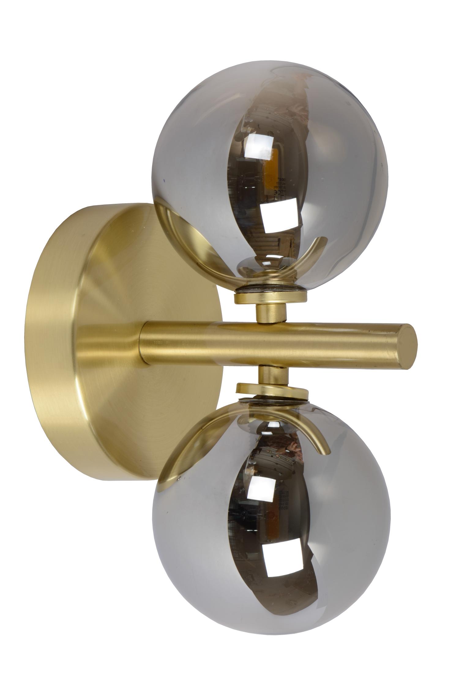 Tycho Wall Lights - Brushed Gold/Smoked Grey