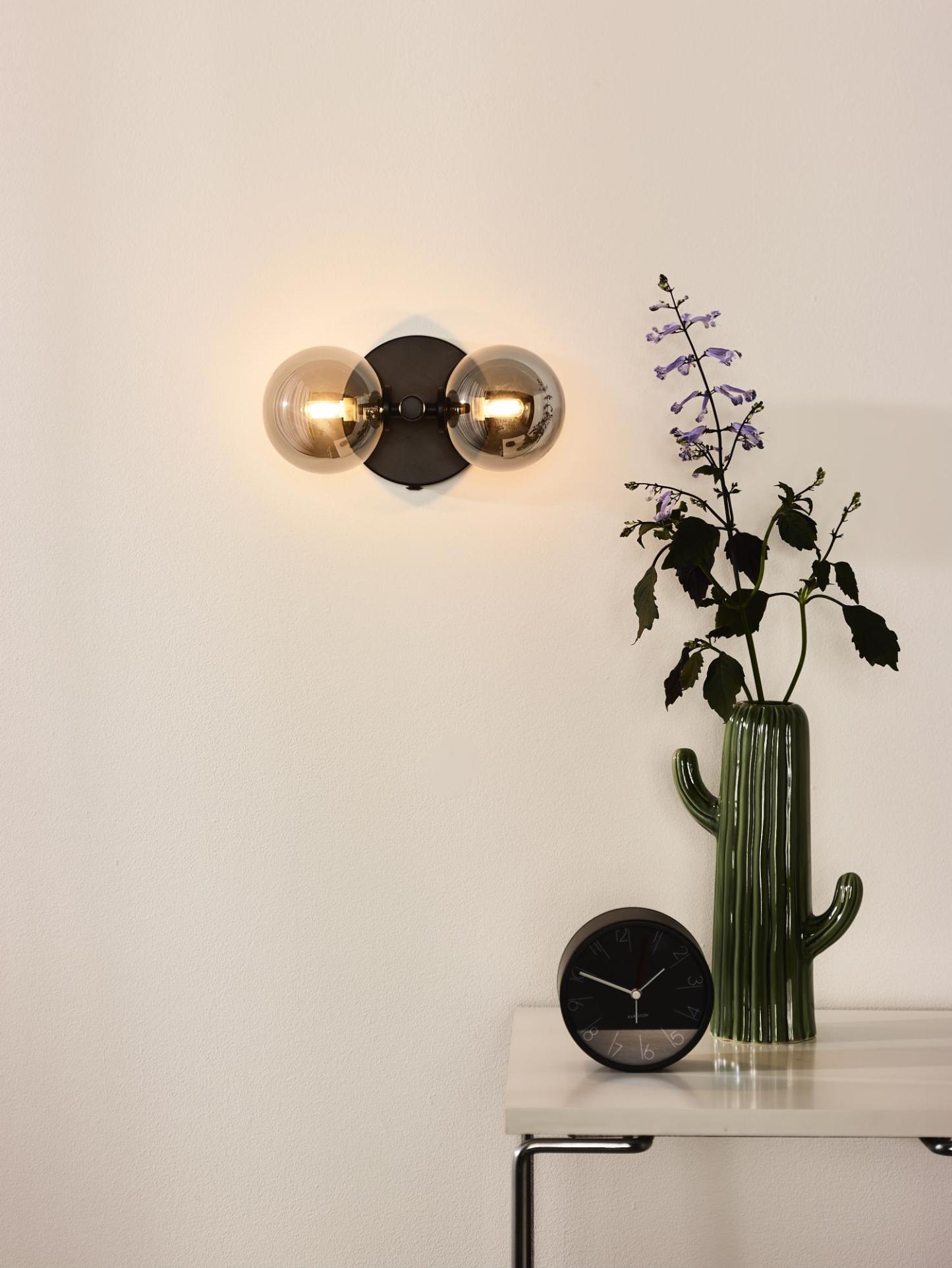 Tycho Wall Lights - Brushed Gold/Smoked Grey