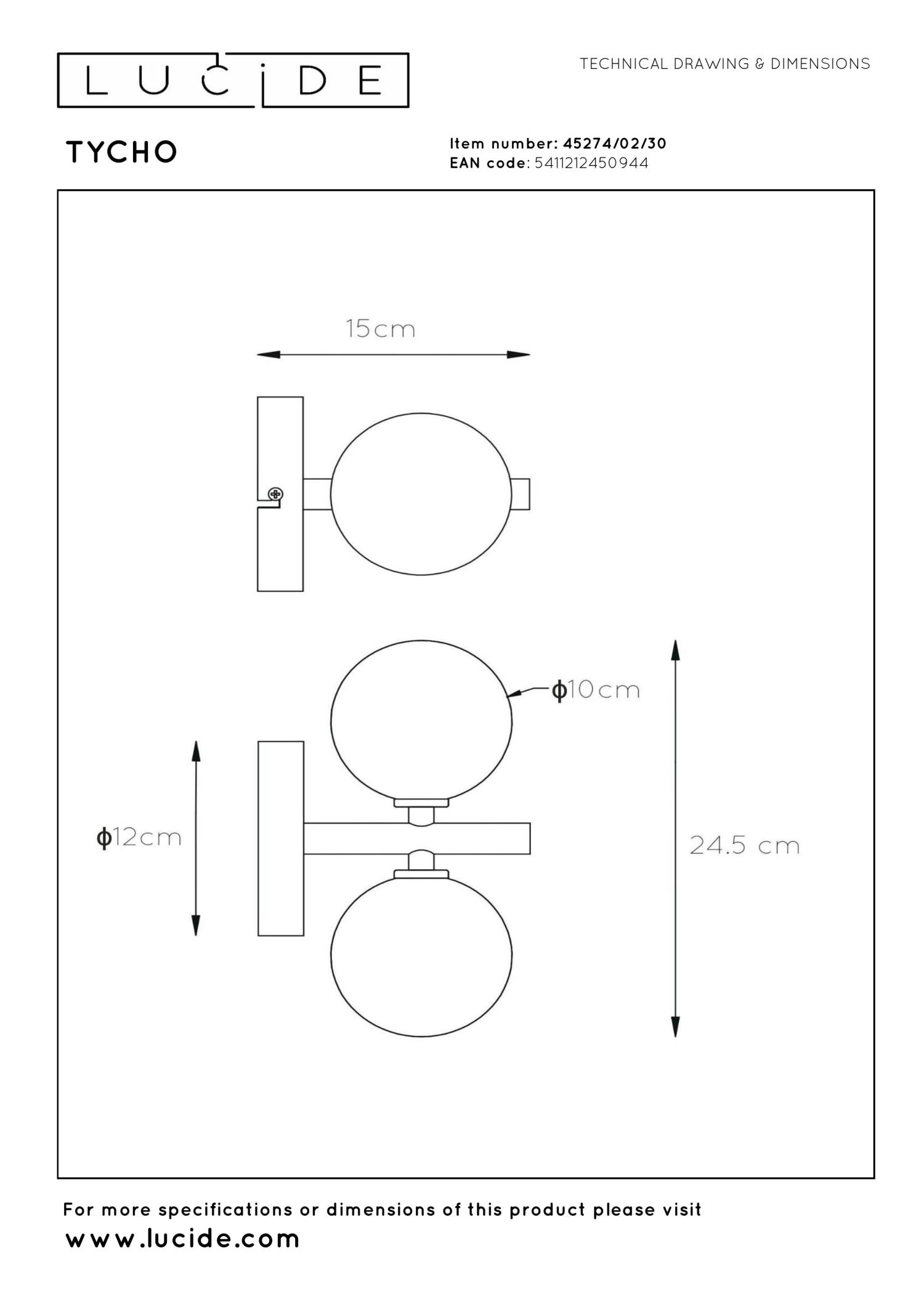 Tycho Wall Lights - Brushed Gold/Smoked Grey