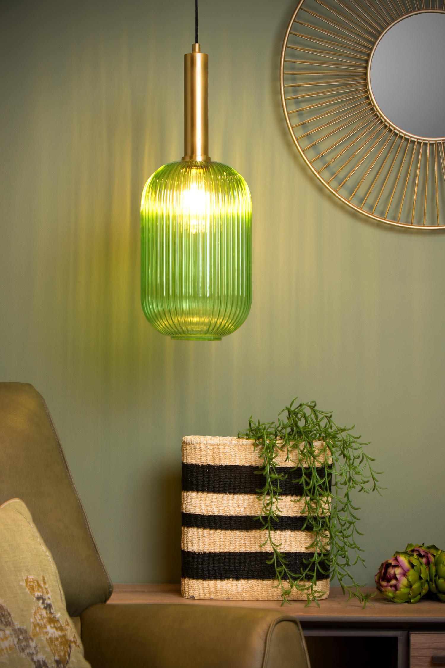 Maloto Ceiling Lights - Brushed Gold/Smoked Green